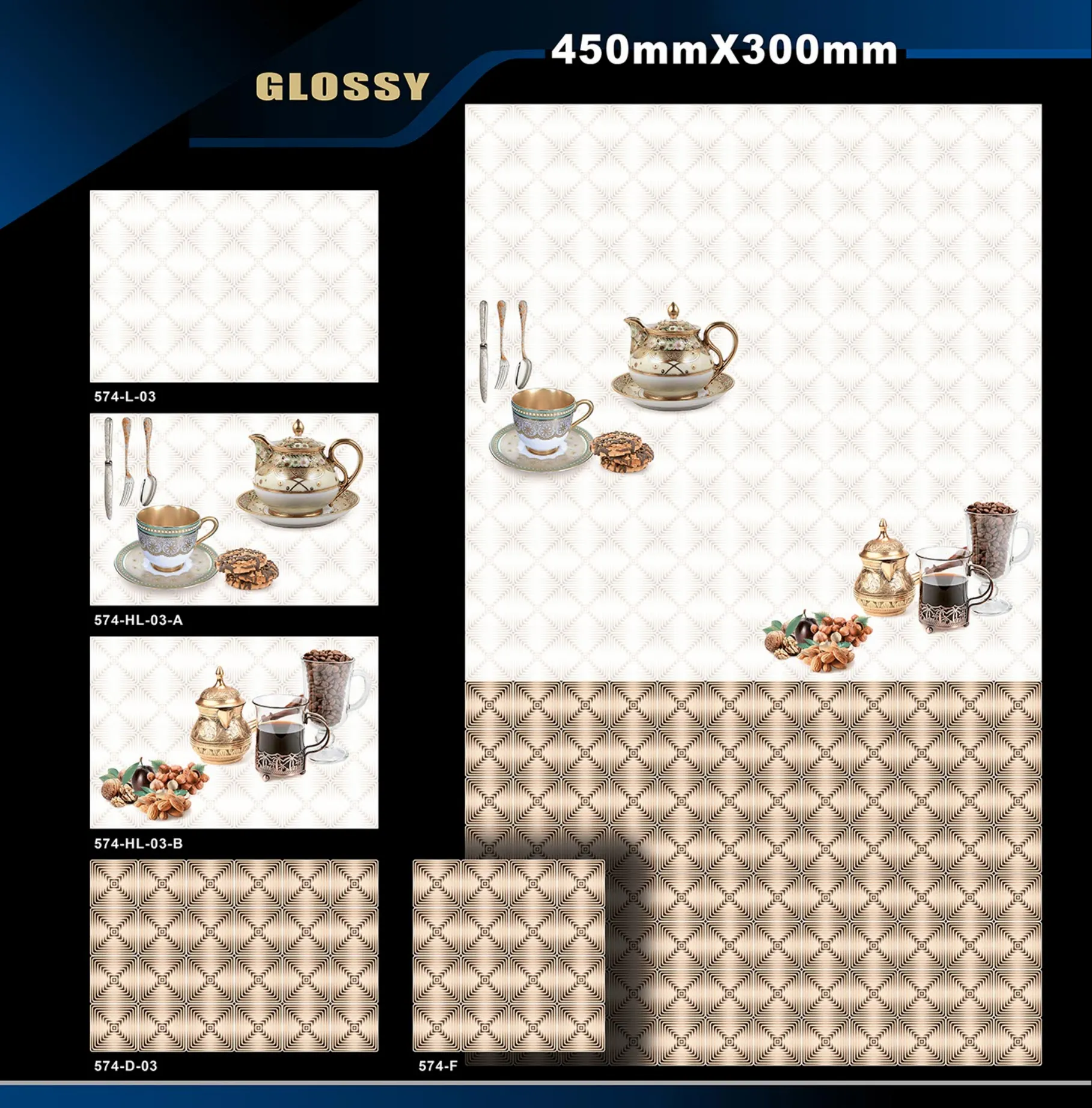 12 X 18 Kitchen 455 To 606 - Design 37 - 300x450mm Glossy