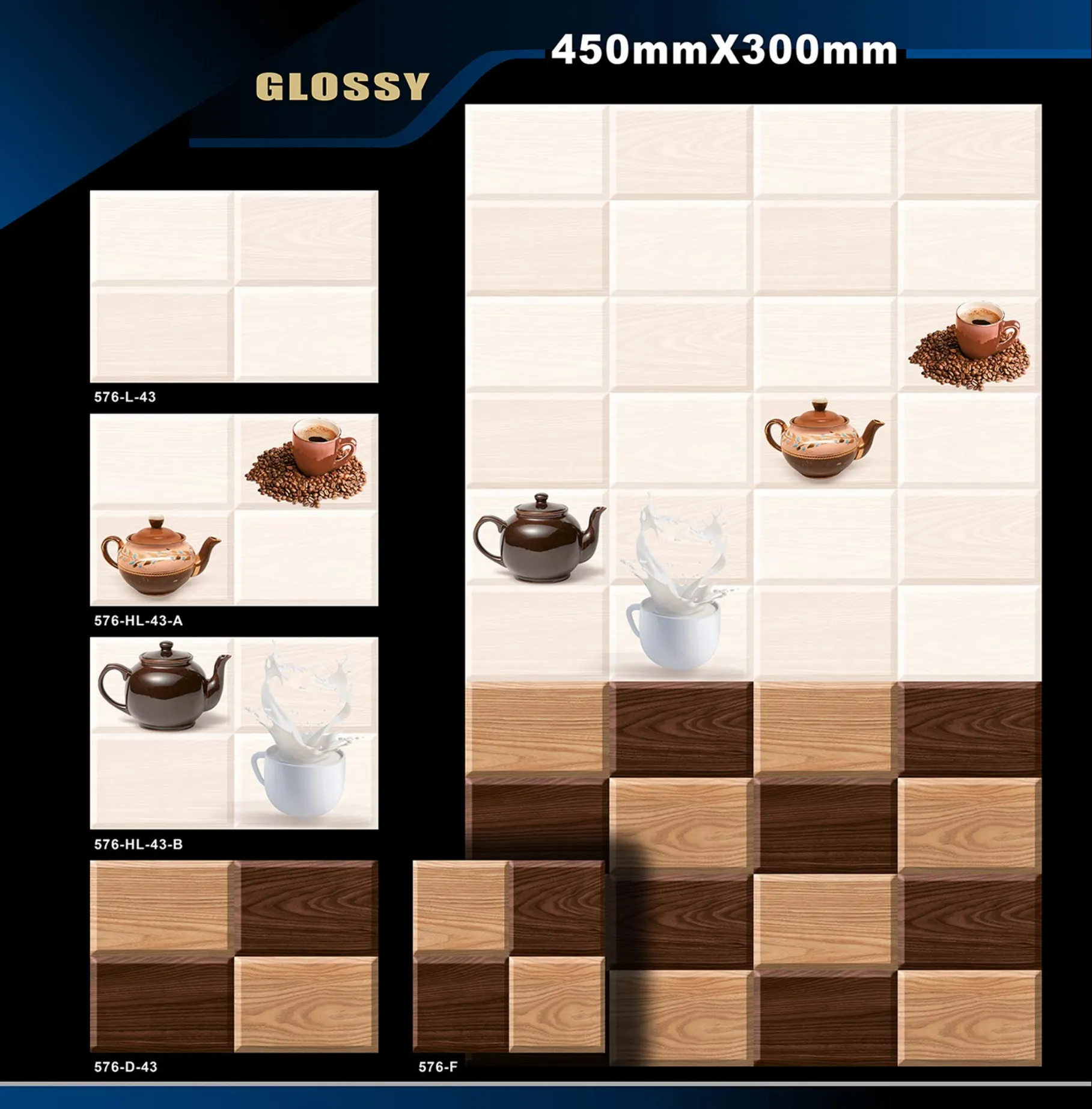 12 X 18 Kitchen 455 To 606 - Design 38 - 300x450mm Glossy