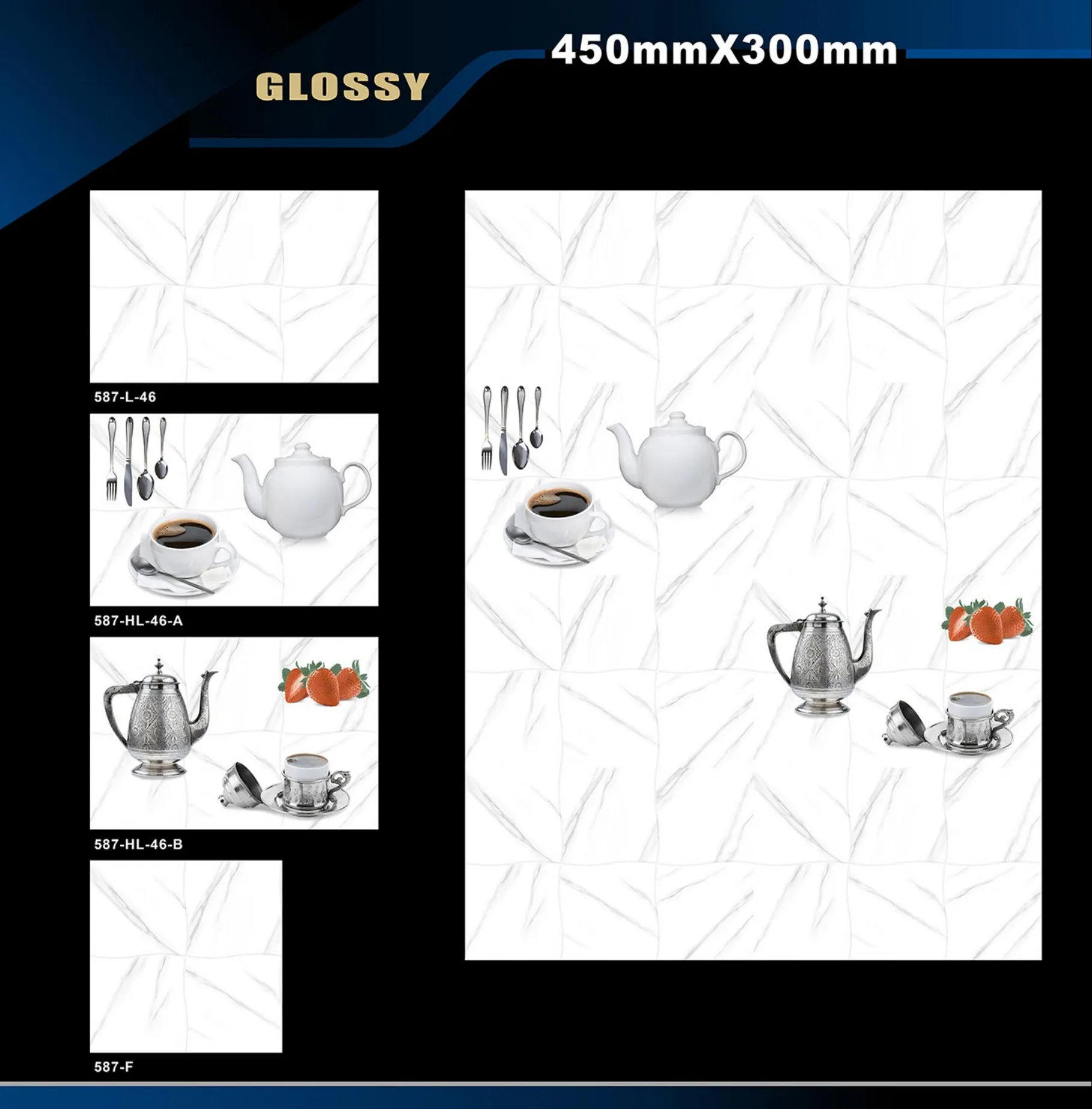 12 X 18 Kitchen 455 To 606 - Design 42 - 300x450mm Glossy