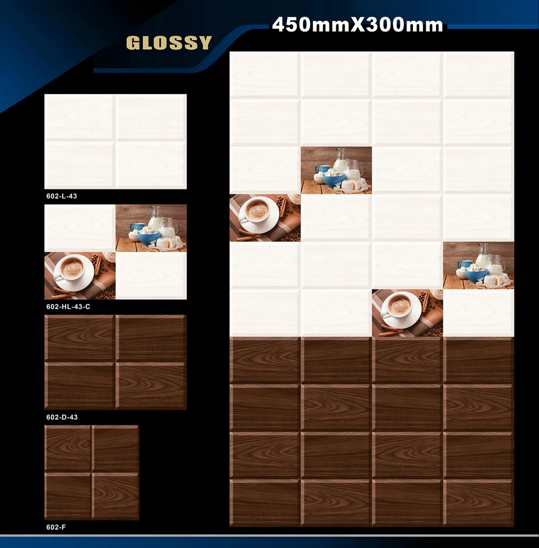 12 X 18 Kitchen 455 To 606 - Design 49 - 300x450mm Glossy