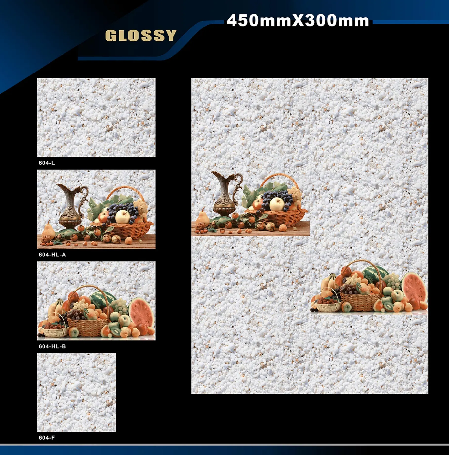 12 X 18 Kitchen 455 To 606 - Design 50 - 300x450mm Glossy