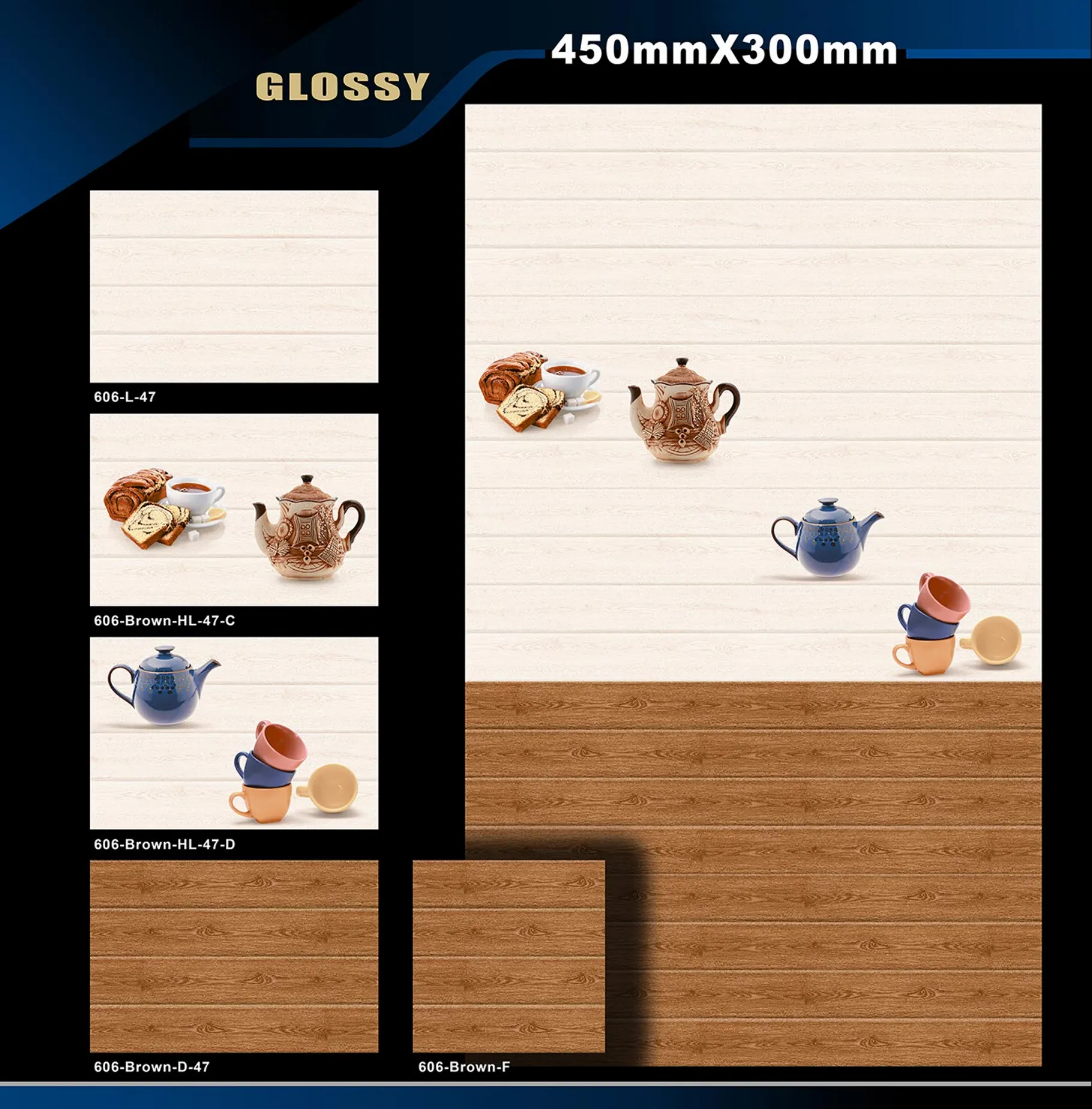 12 X 18 Kitchen 455 To 606 - Design 53 - 300x450mm Glossy