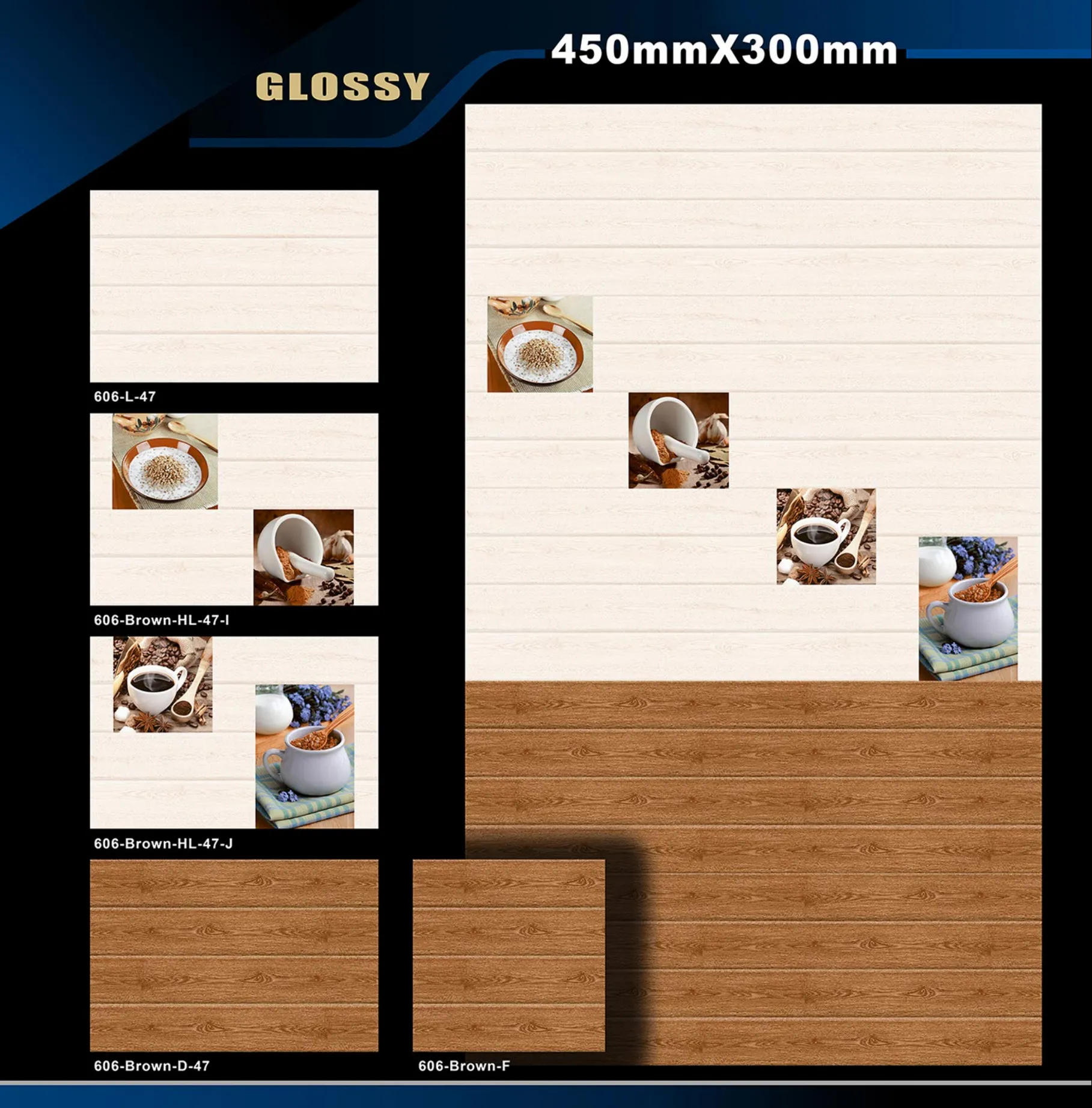 12 X 18 Kitchen 455 To 606 - Design 56 - 300x450mm Glossy