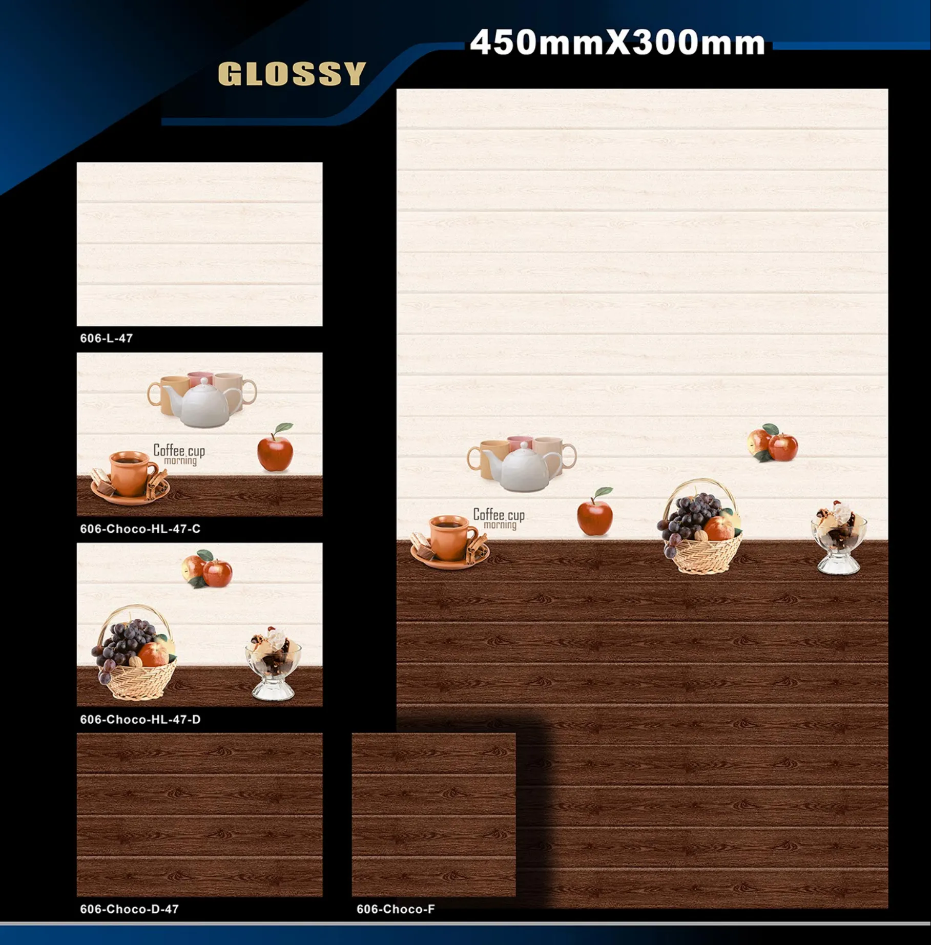 12 X 18 Kitchen 455 To 606 - Design 58 - 300x450mm Glossy