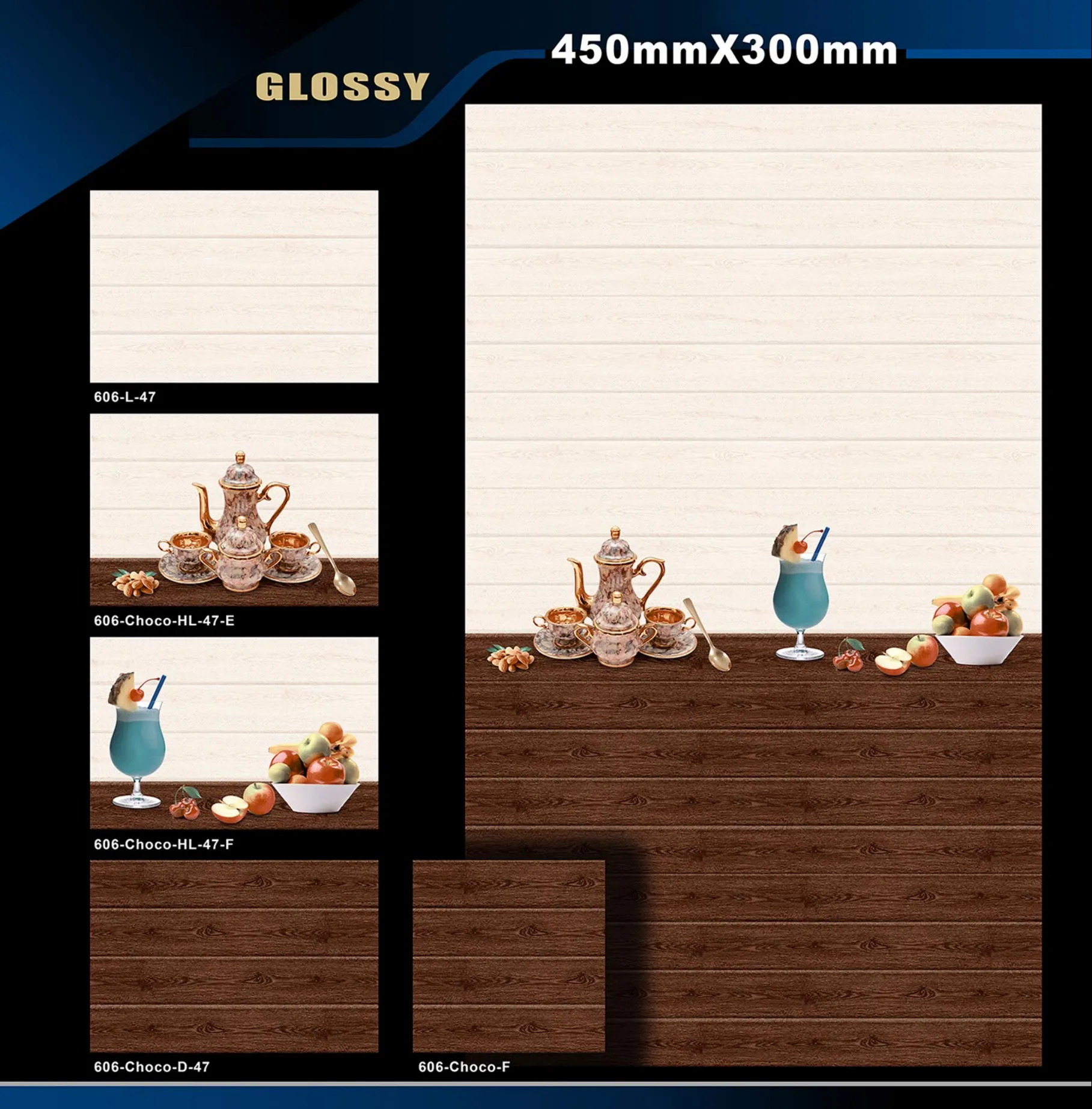 12 X 18 Kitchen 455 To 606 - Design 59 - 300x450mm Glossy