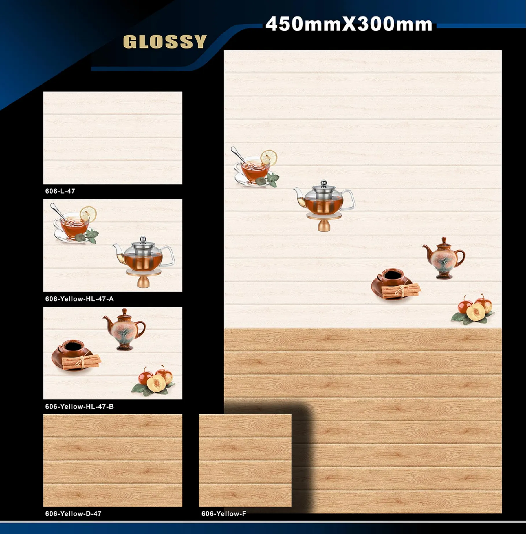 12 X 18 Kitchen 455 To 606 - Design 60 - 300x450mm Glossy