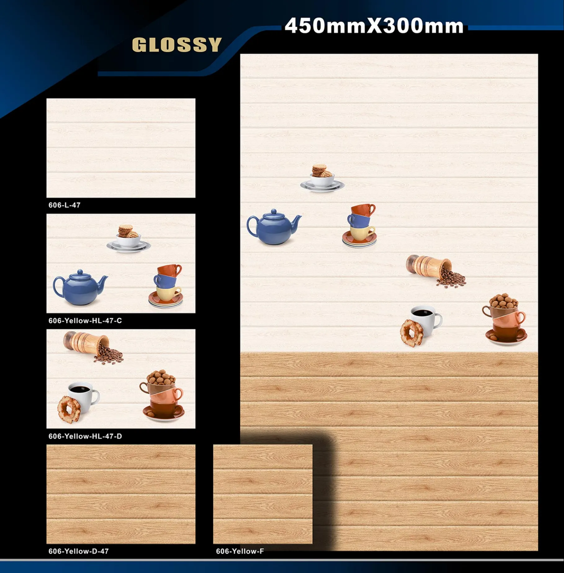 12 X 18 Kitchen 455 To 606 - Design 61 - 300x450mm Glossy