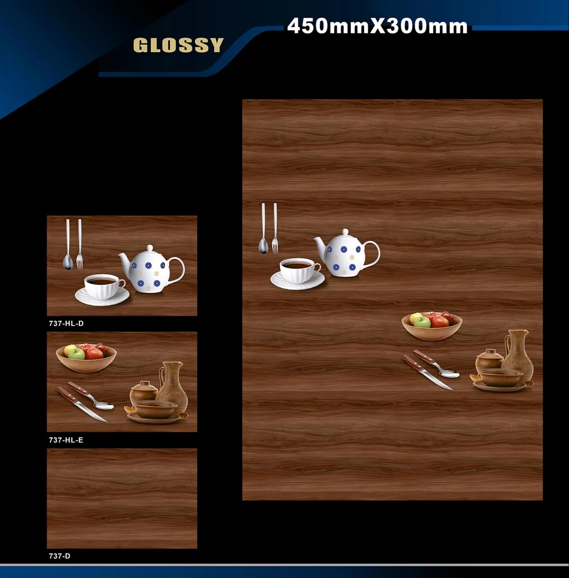 12 X 18 Kitchen 608 To 737 - Design 59 - 300x450mm Glossy