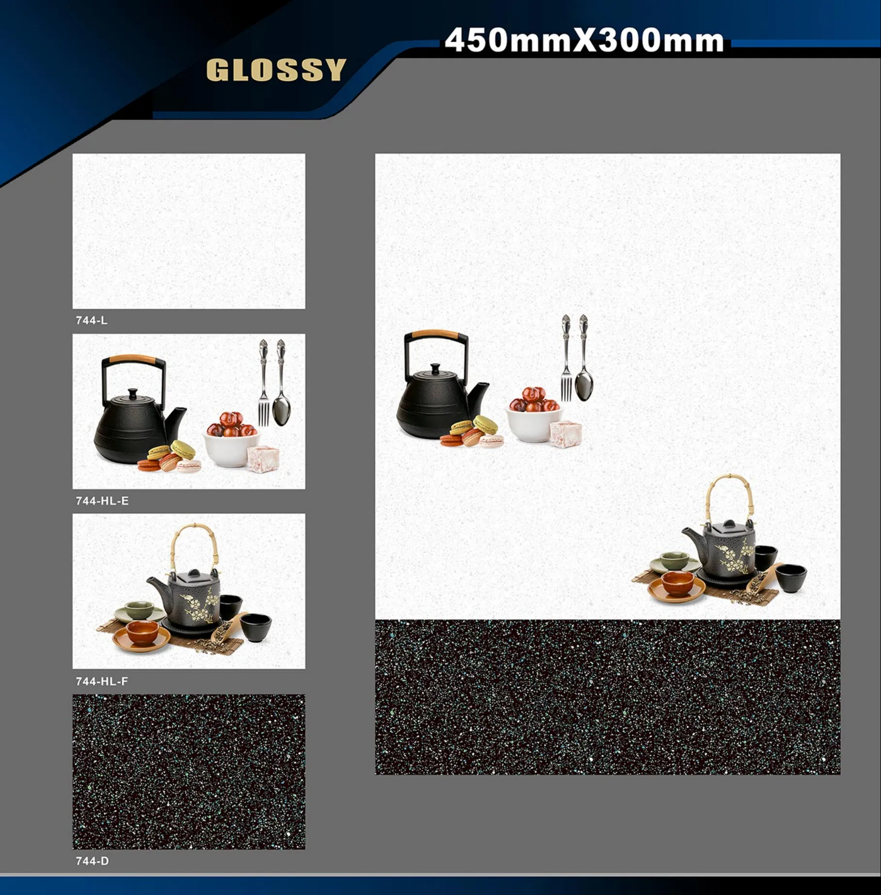 12 X 18 Kitchen 743 To 892 - Design 4 - 300x450mm Glossy