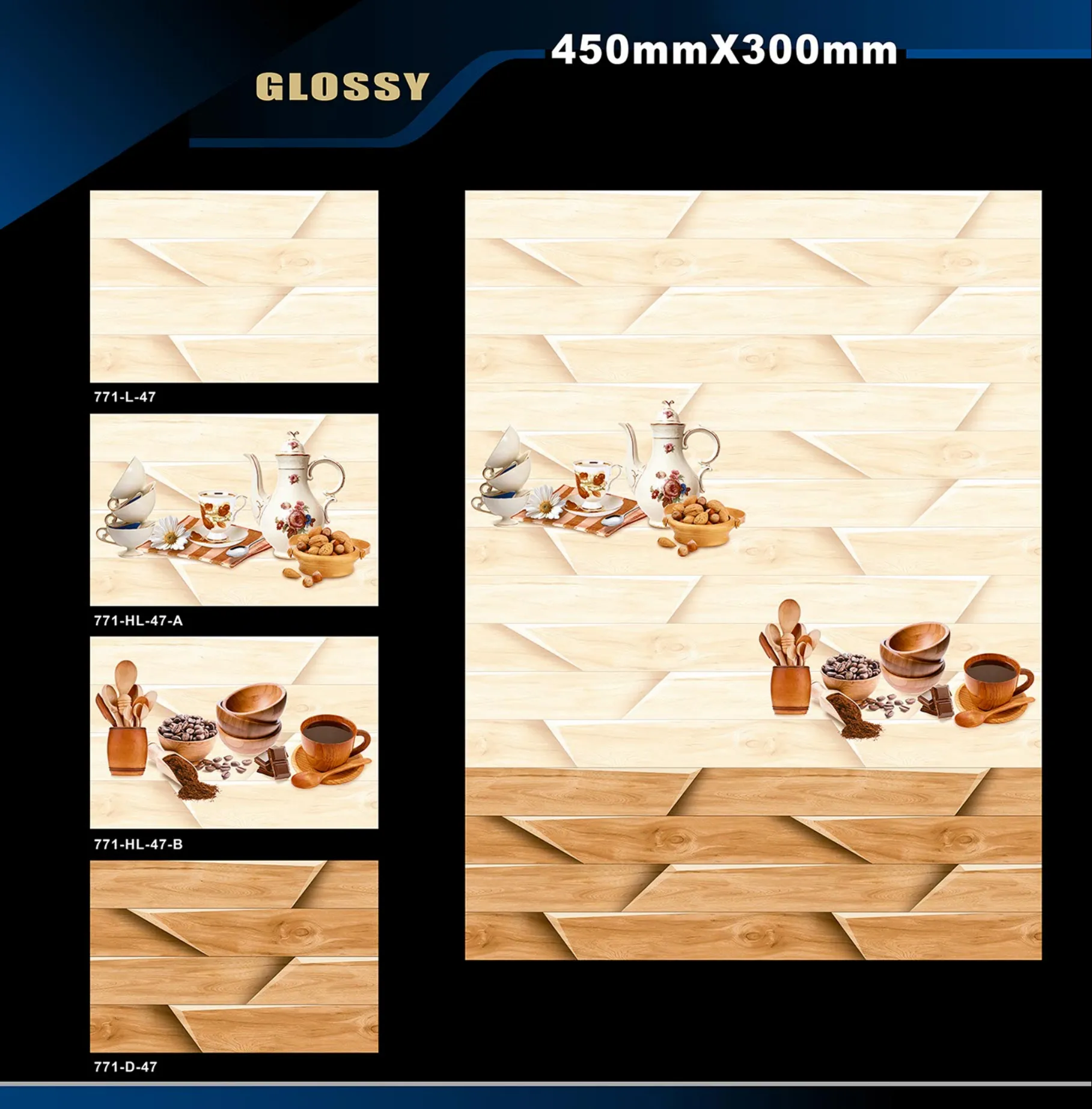 12 X 18 Kitchen 743 To 892 - Design 19 - 300x450mm Glossy