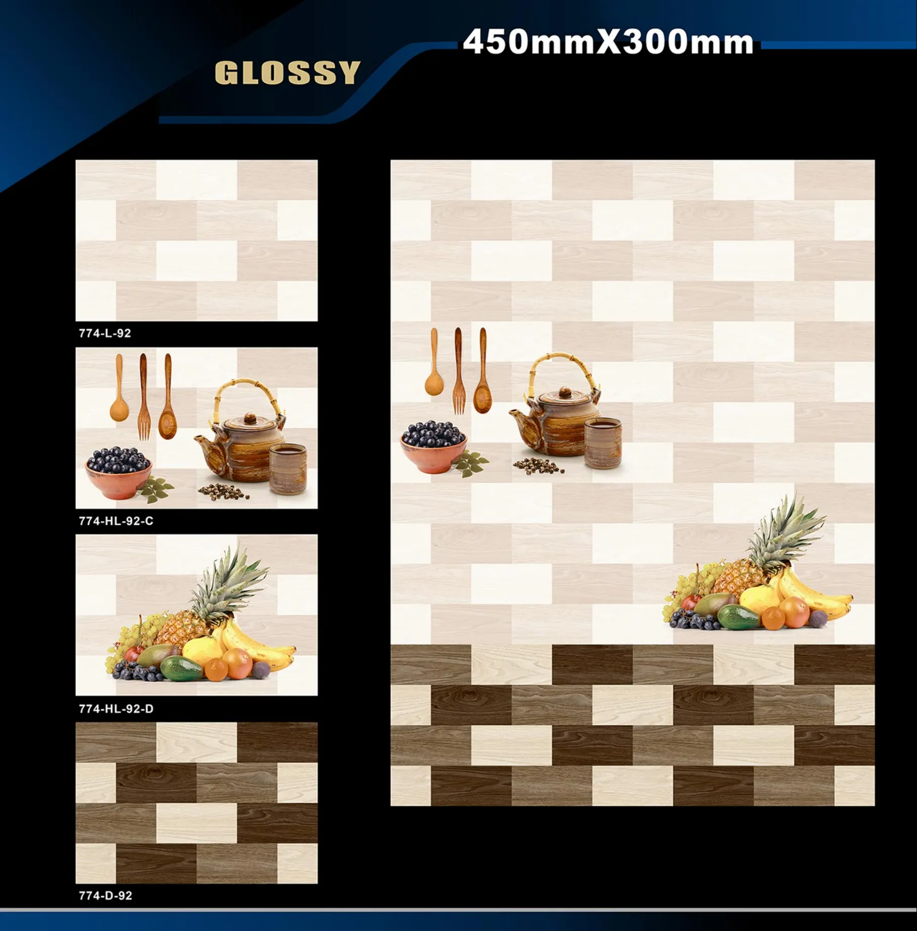 12 X 18 Kitchen 743 To 892 - Design 20 - 300x450mm Glossy