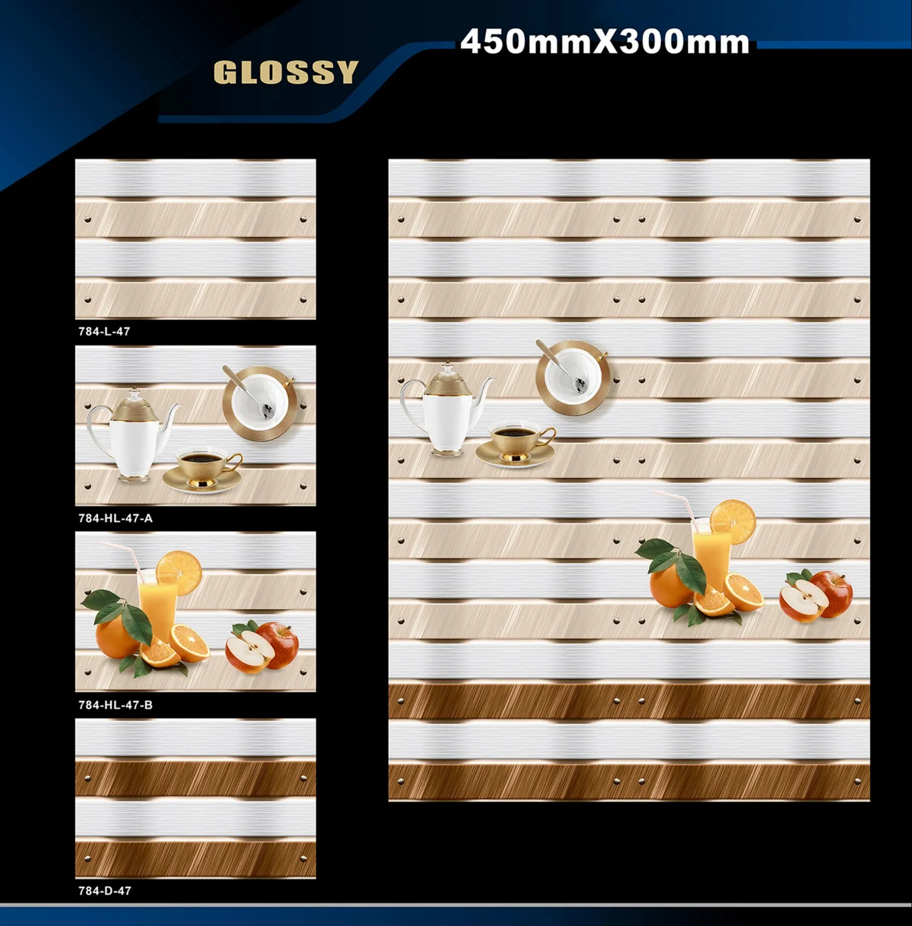 12 X 18 Kitchen 743 To 892 - Design 23 - 300x450mm Glossy