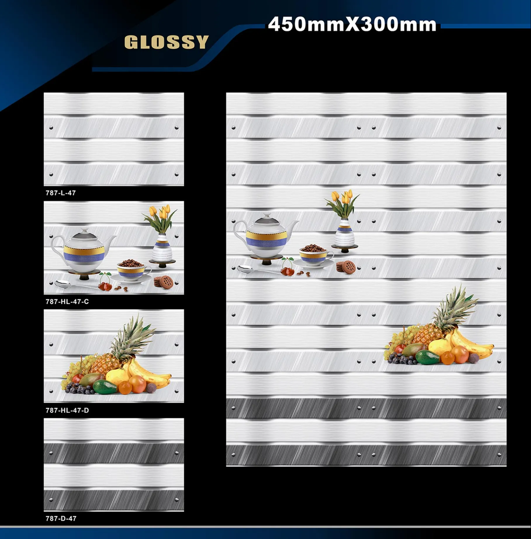 12 X 18 Kitchen 743 To 892 - Design 26 - 300x450mm Glossy