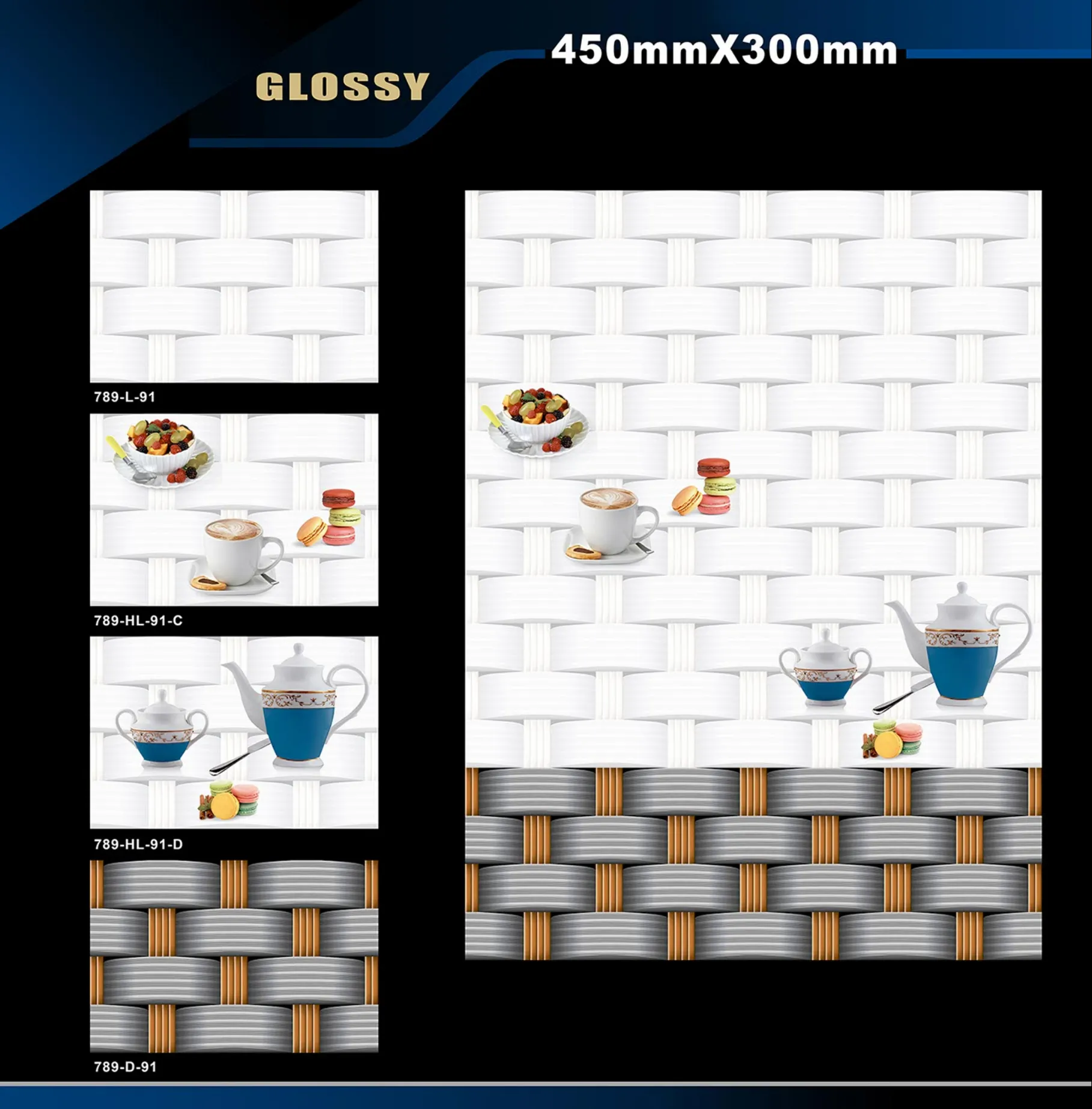 12 X 18 Kitchen 743 To 892 - Design 28 - 300x450mm Glossy
