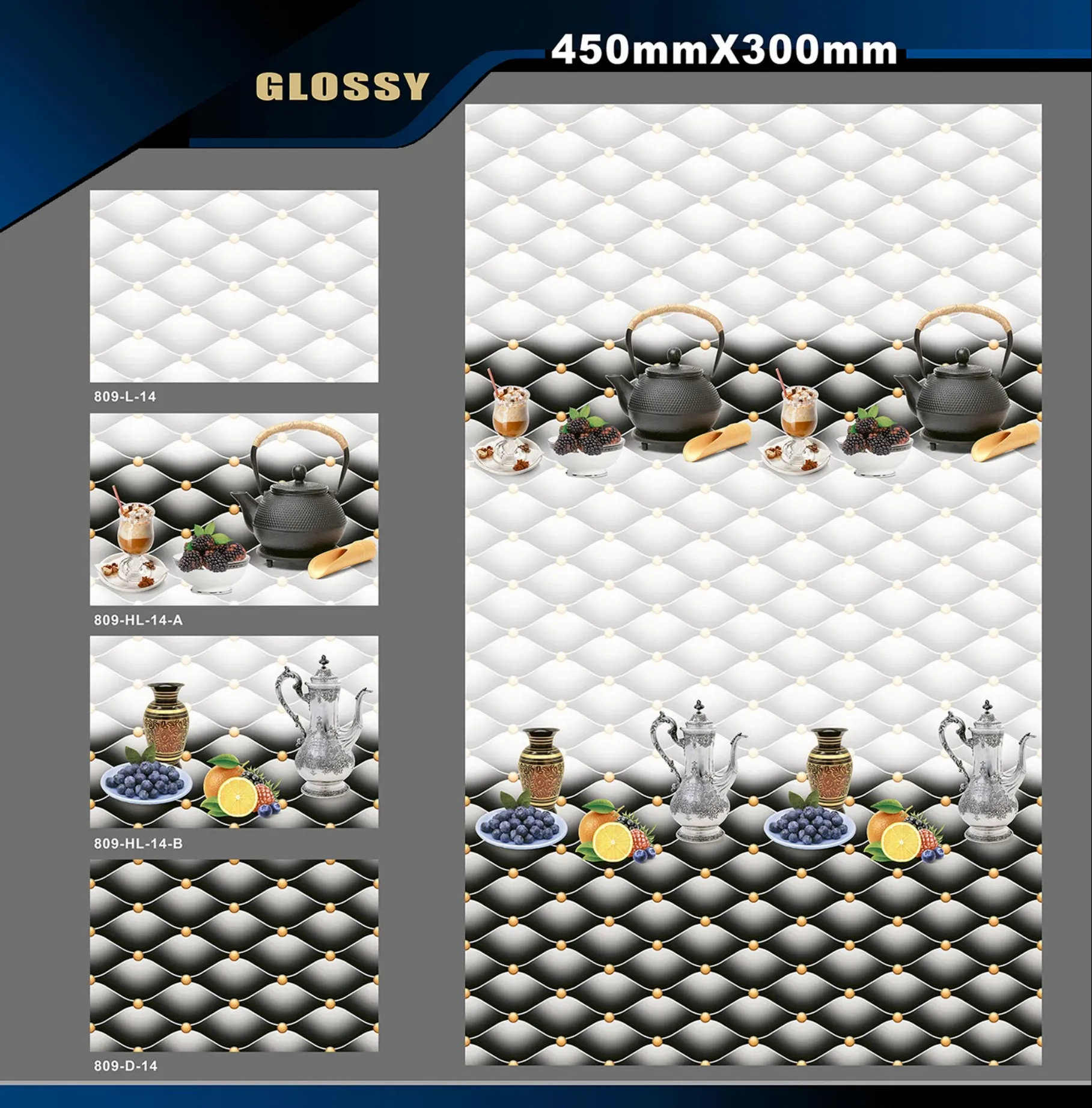 12 X 18 Kitchen 743 To 892 - Design 32 - 300x450mm Glossy
