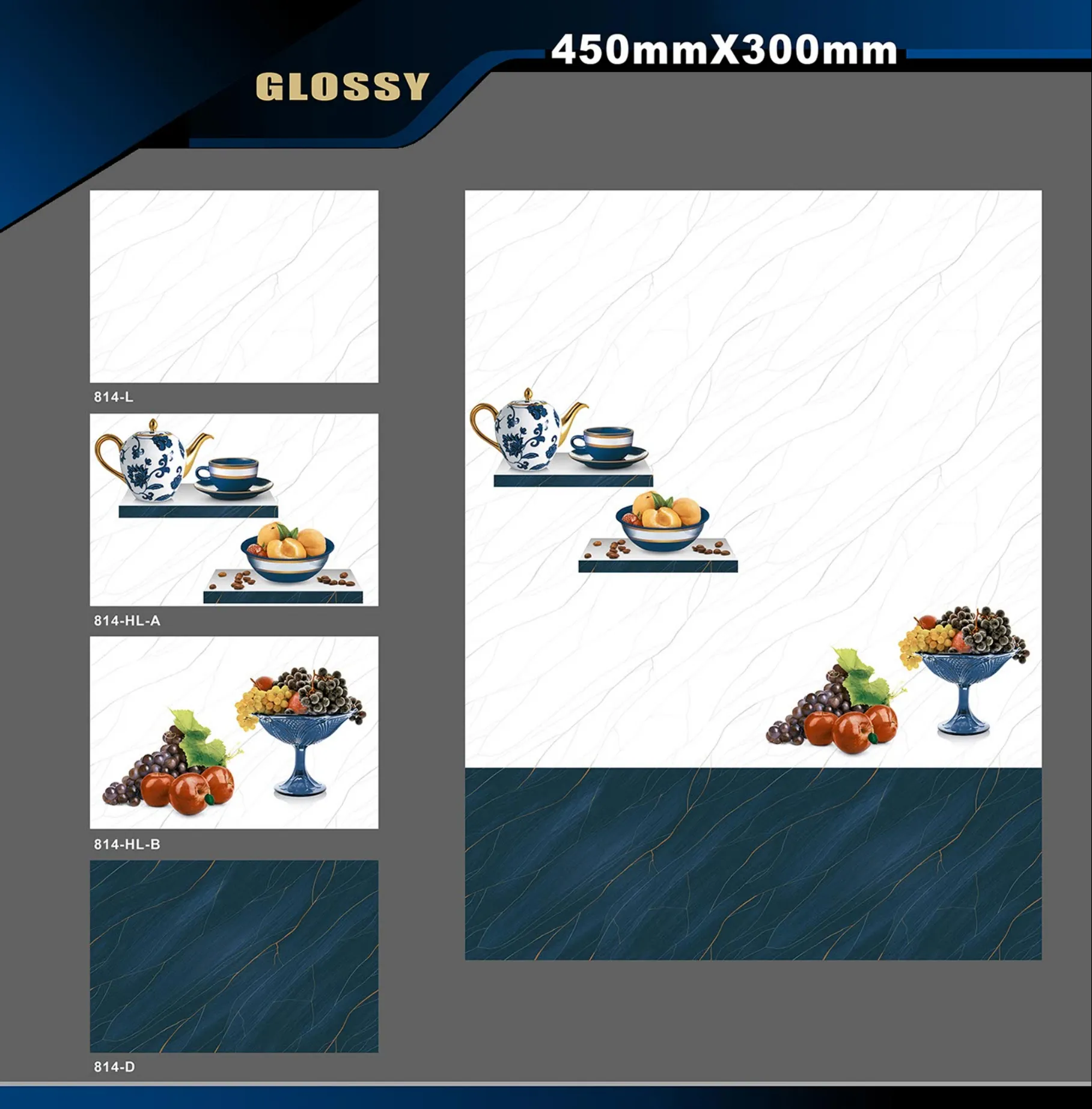 12 X 18 Kitchen 743 To 892 - Design 33 - 300x450mm Glossy