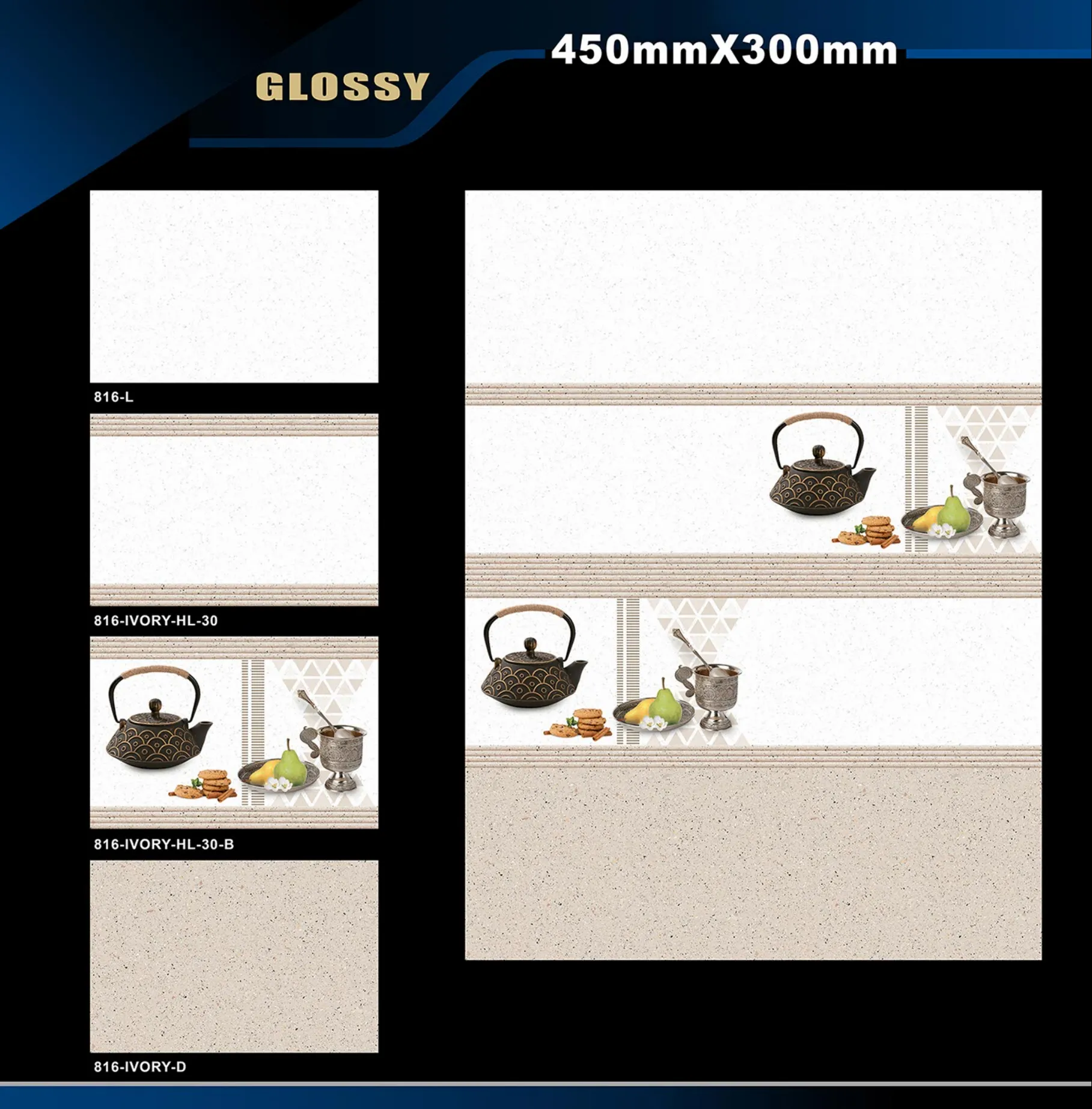 12 X 18 Kitchen 743 To 892 - Design 35 - 300x450mm Glossy