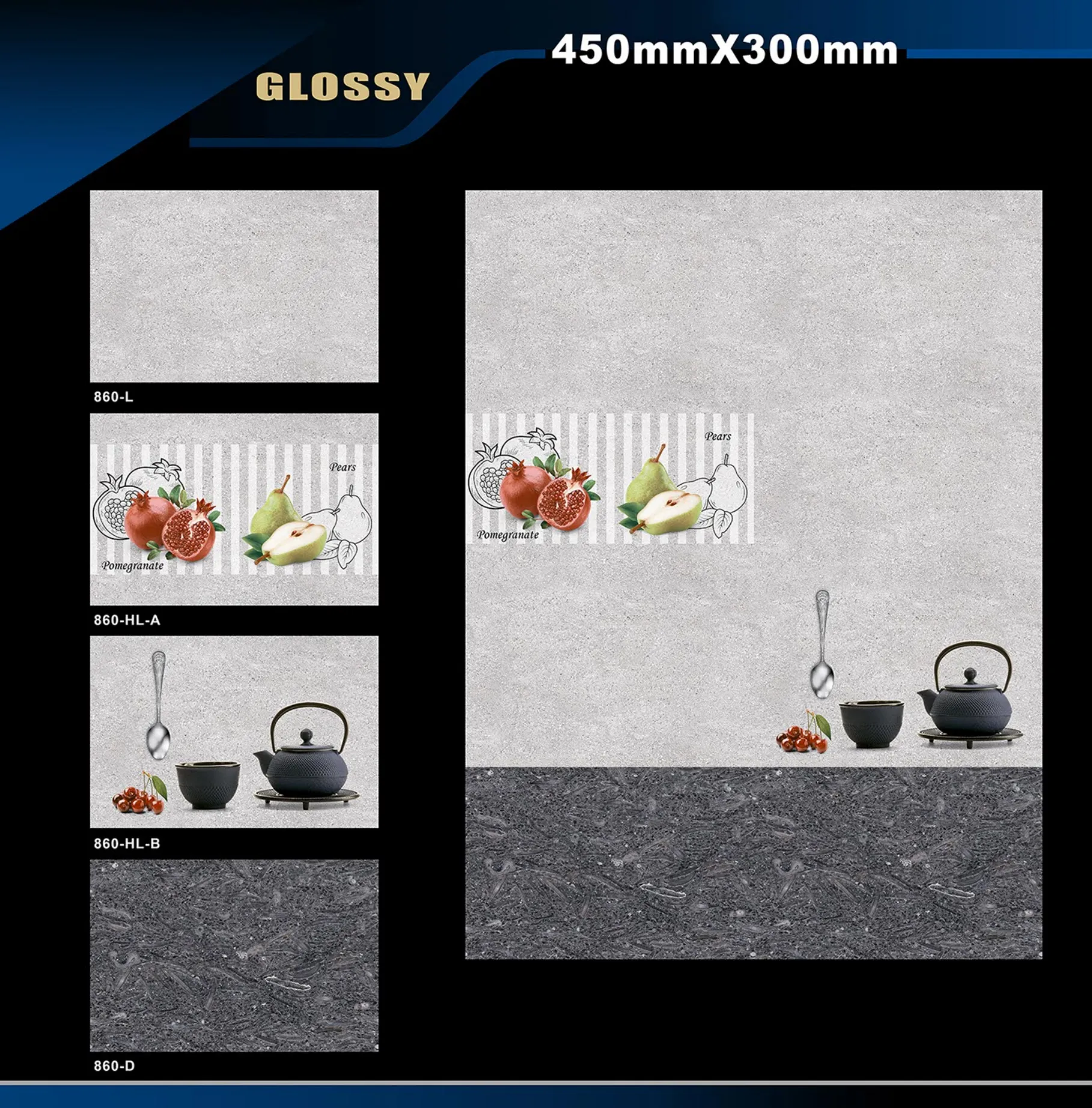 12 X 18 Kitchen 743 To 892 - Design 48 - 300x450mm Glossy