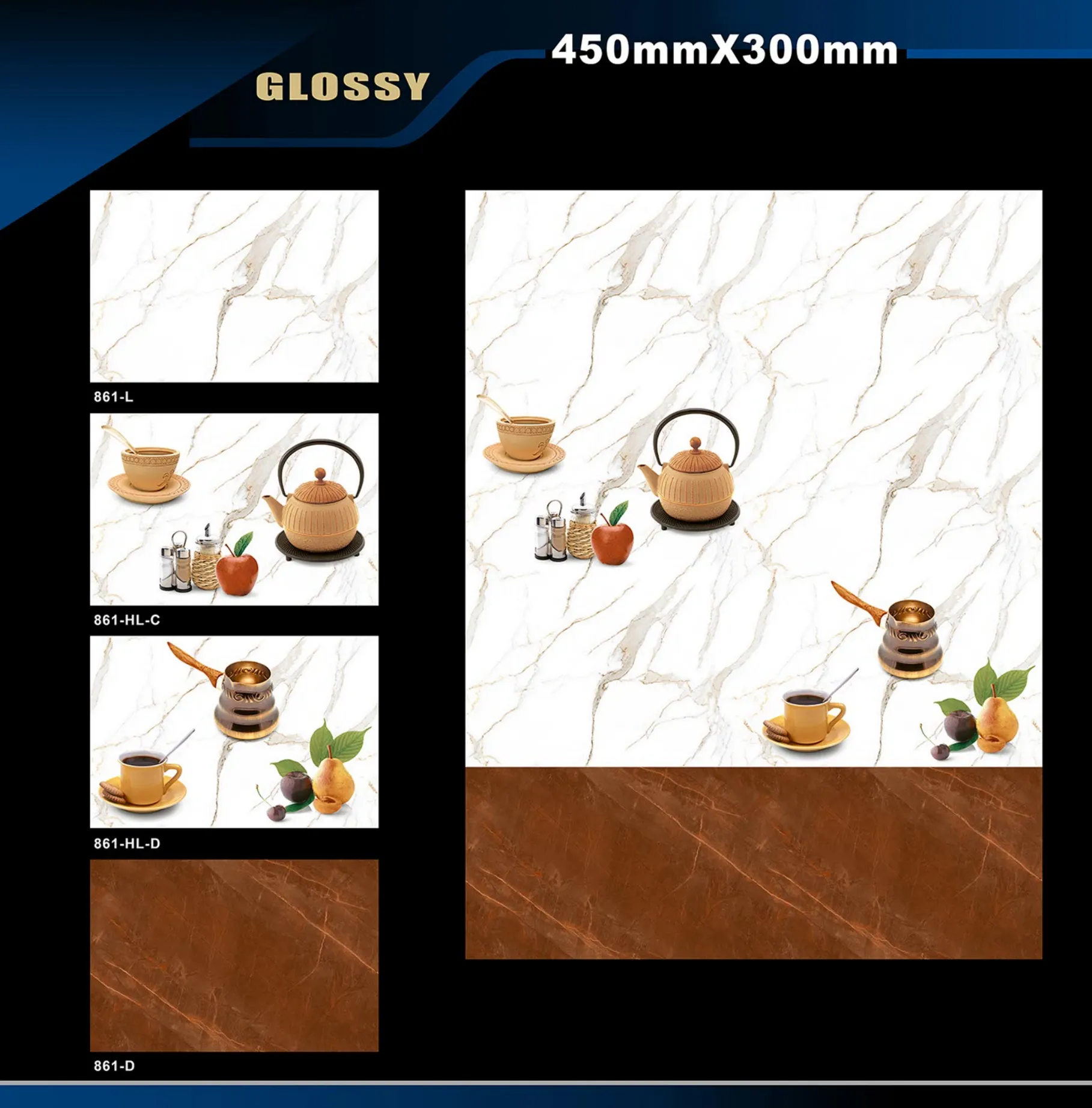 12 X 18 Kitchen 743 To 892 - Design 50 - 300x450mm Glossy