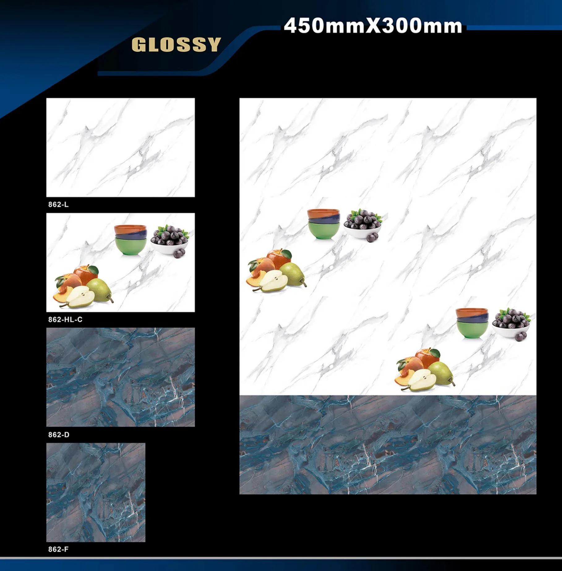 12 X 18 Kitchen 743 To 892 - Design 52 - 300x450mm Glossy