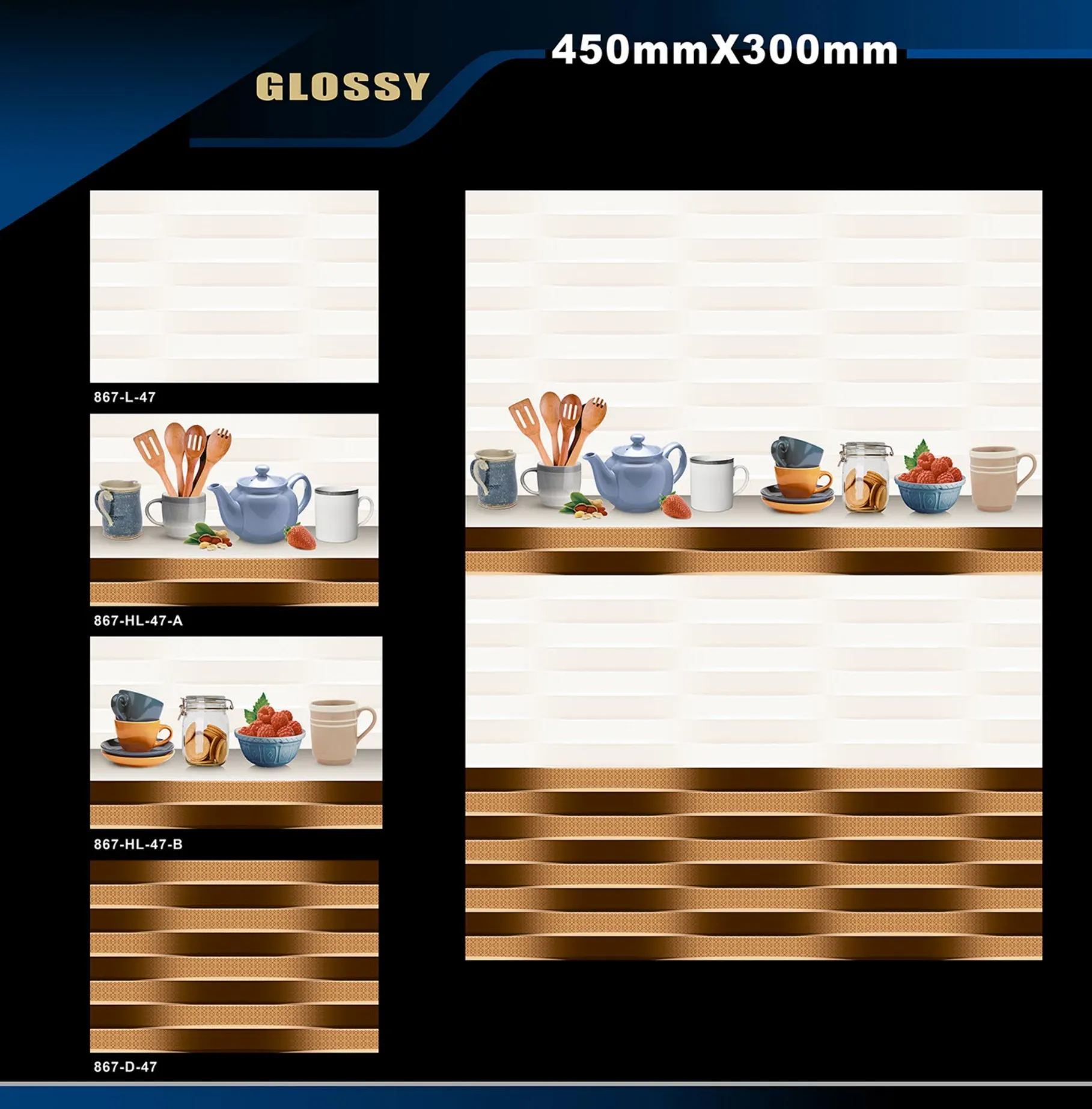 12 X 18 Kitchen 743 To 892 - Design 55 - 300x450mm Glossy
