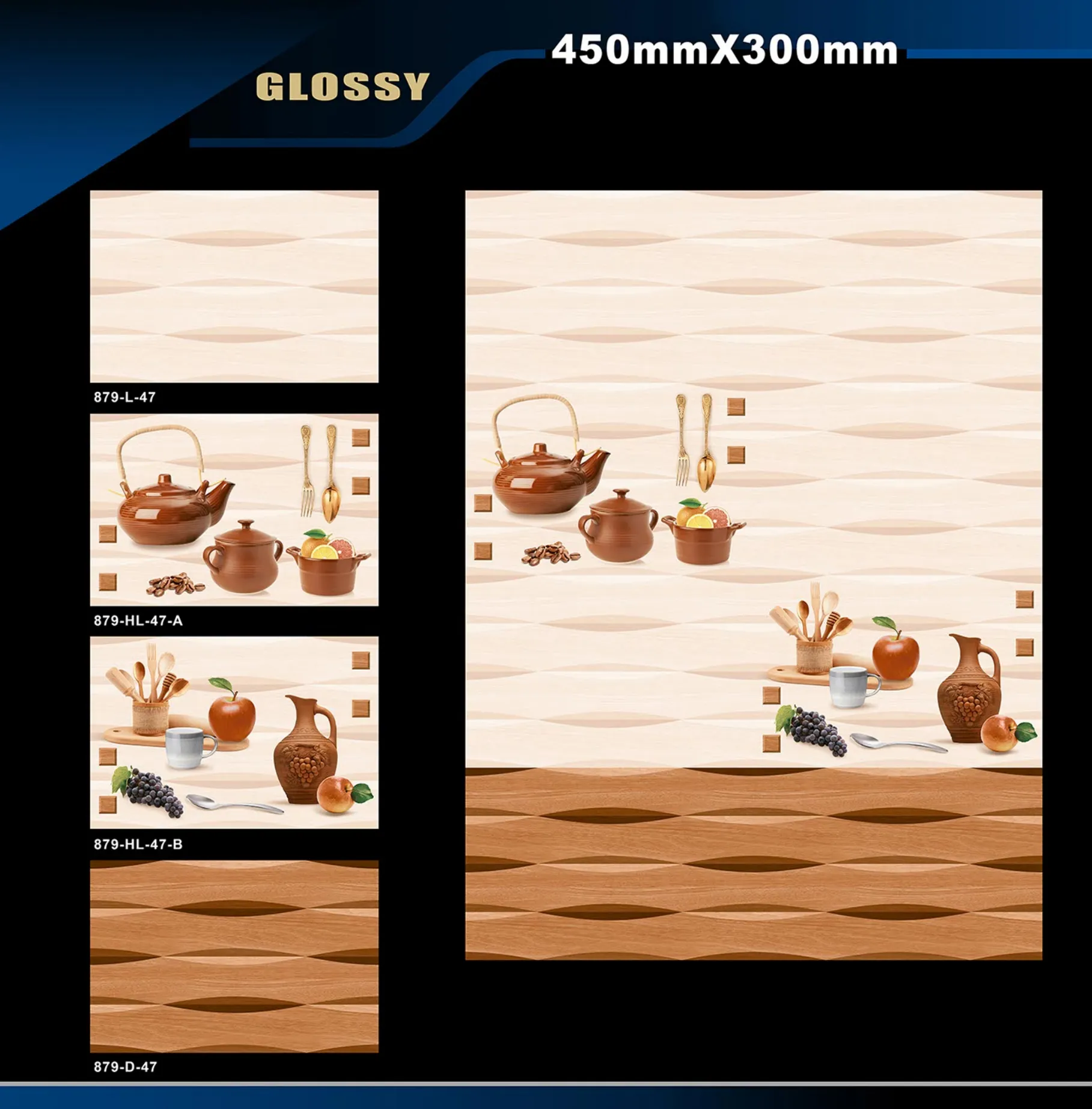 12 X 18 Kitchen 743 To 892 - Design 57 - 300x450mm Glossy