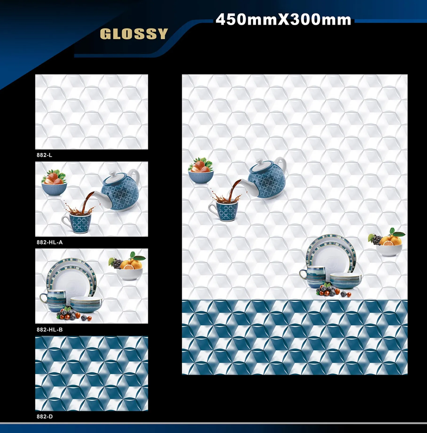 12 X 18 Kitchen 743 To 892 - Design 58 - 300x450mm Glossy