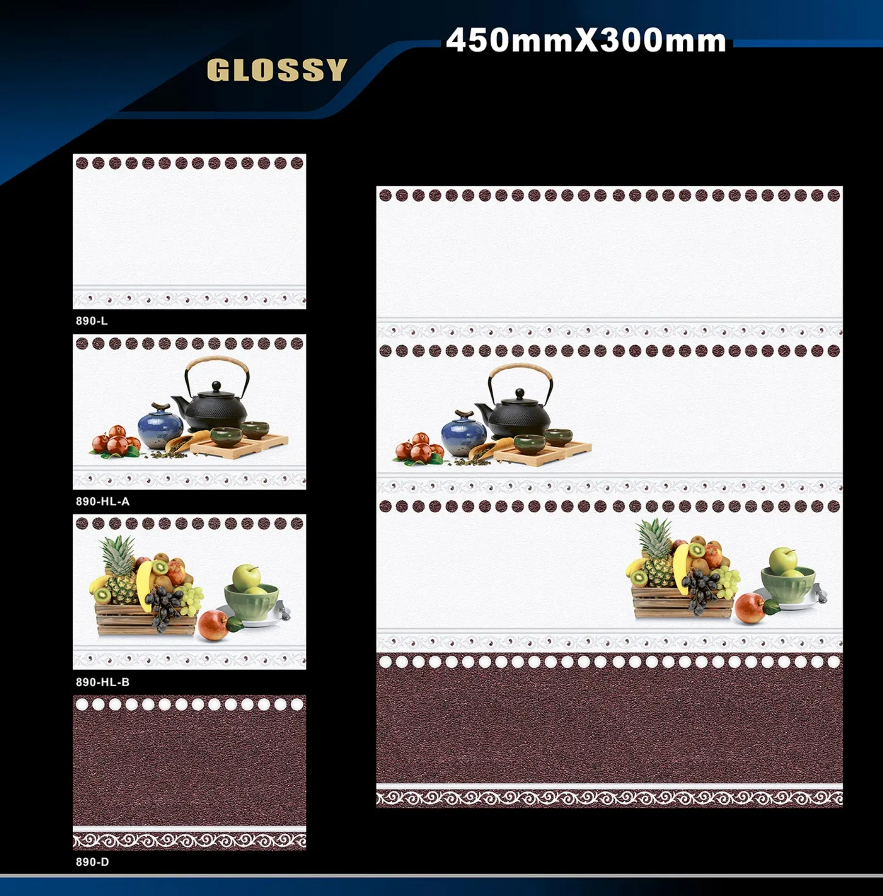 12 X 18 Kitchen 743 To 892 - Design 59 - 300x450mm Glossy