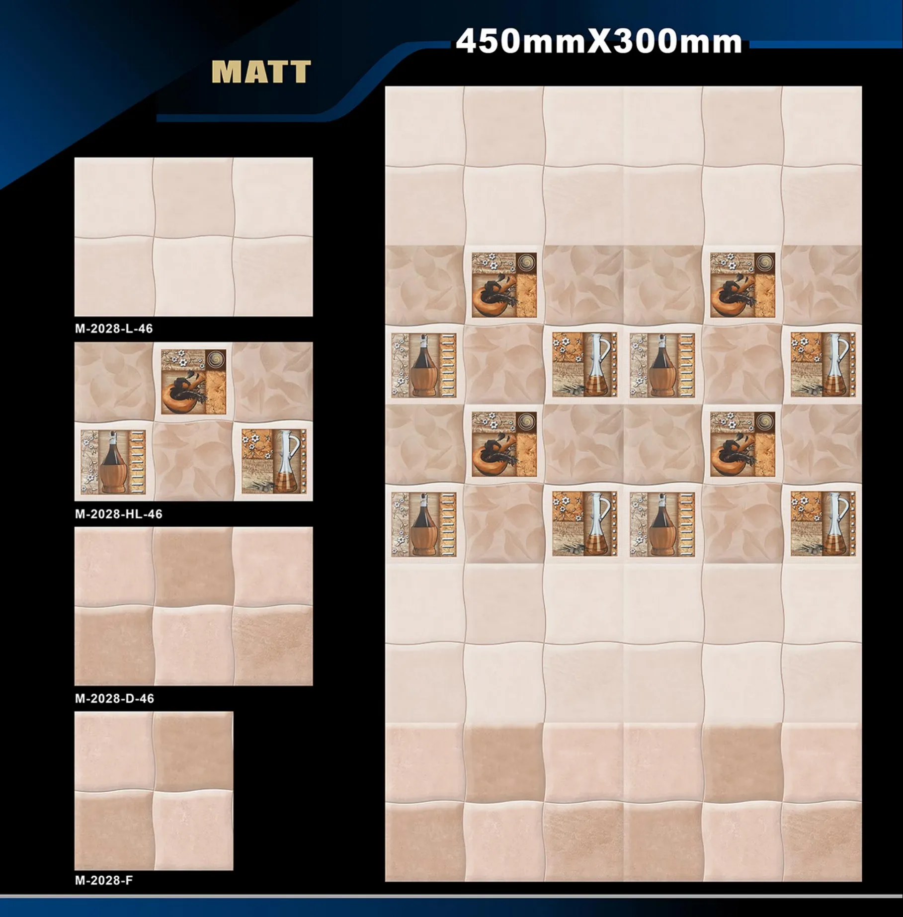 12 X 18 Matt - Design 1 - 300x450mm Matt
