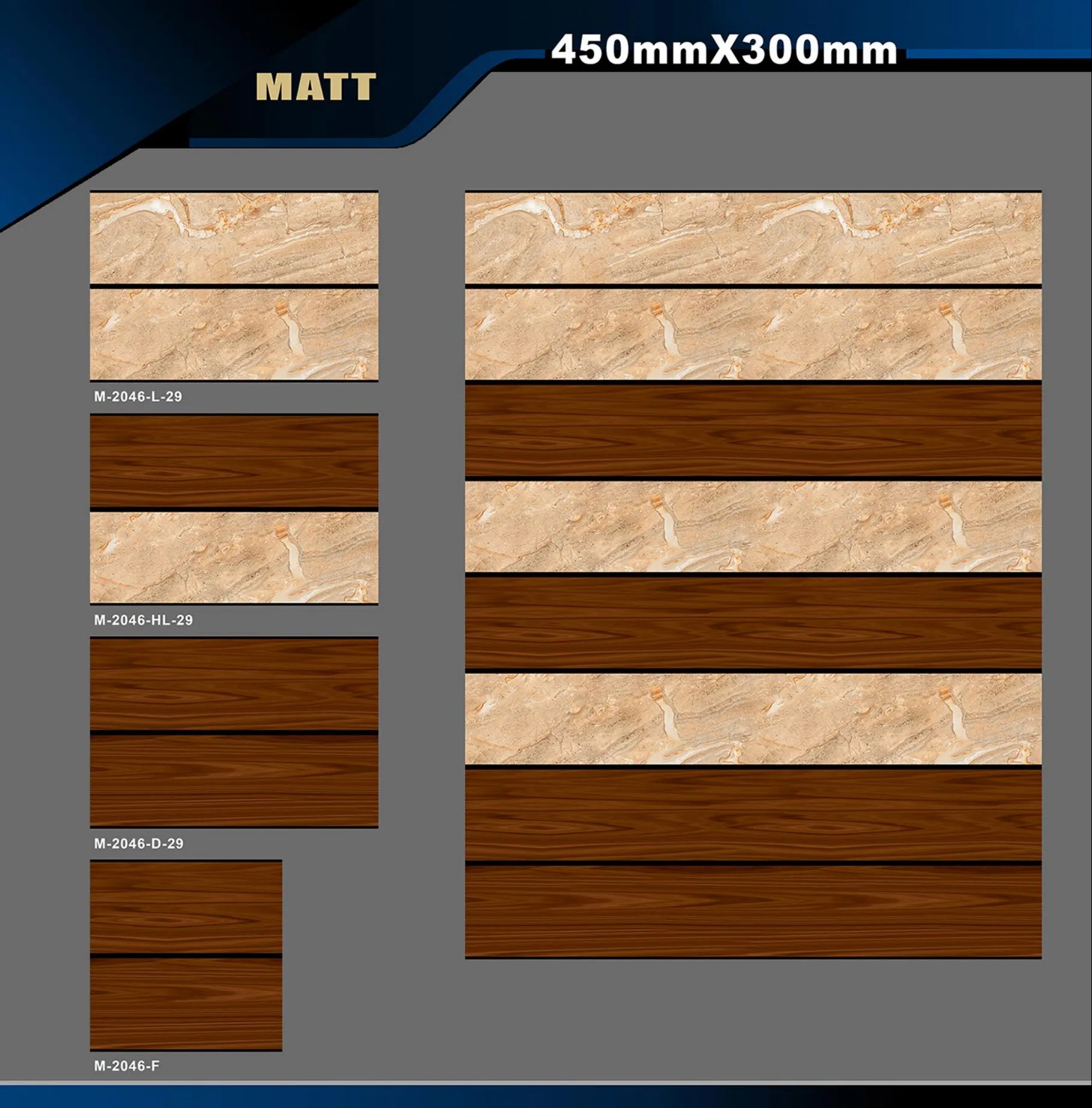12 X 18 Matt - Design 21 - 300x450mm Matt