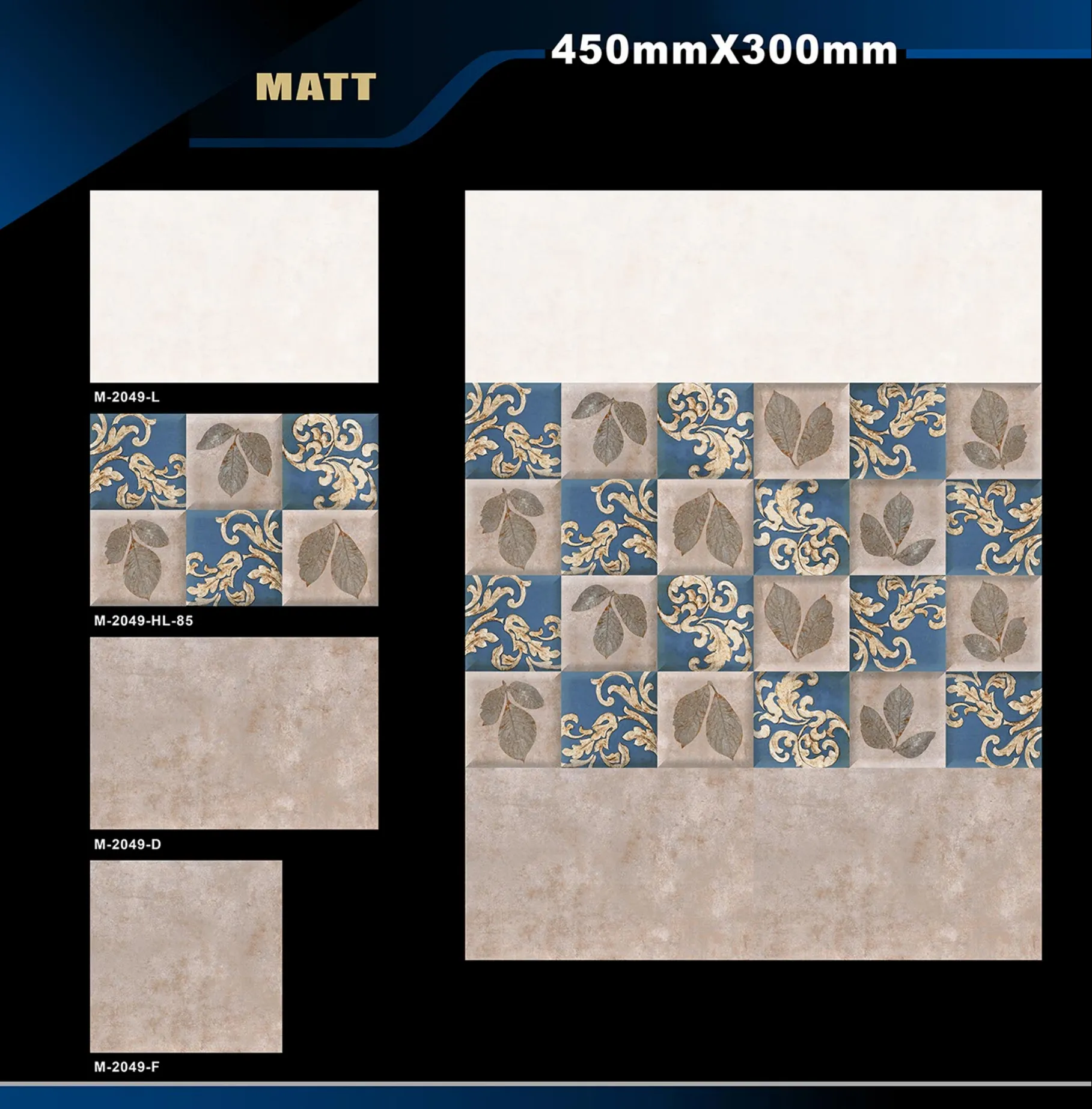 12 X 18 Matt - Design 26 - 300x450mm Matt