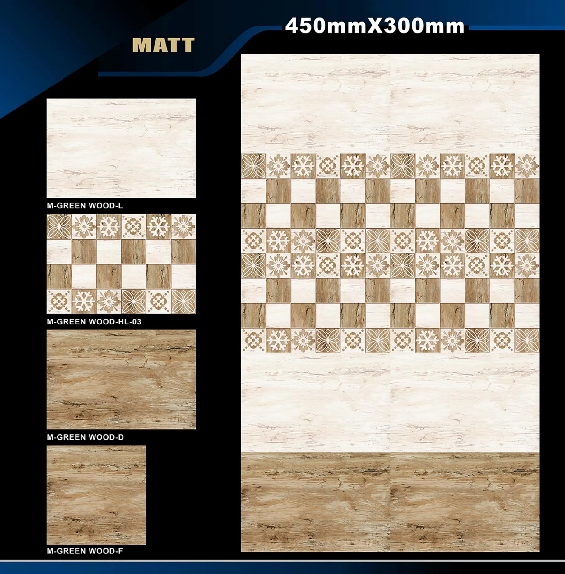 12 X 18 Matt - Design 30 - 300x450mm Matt