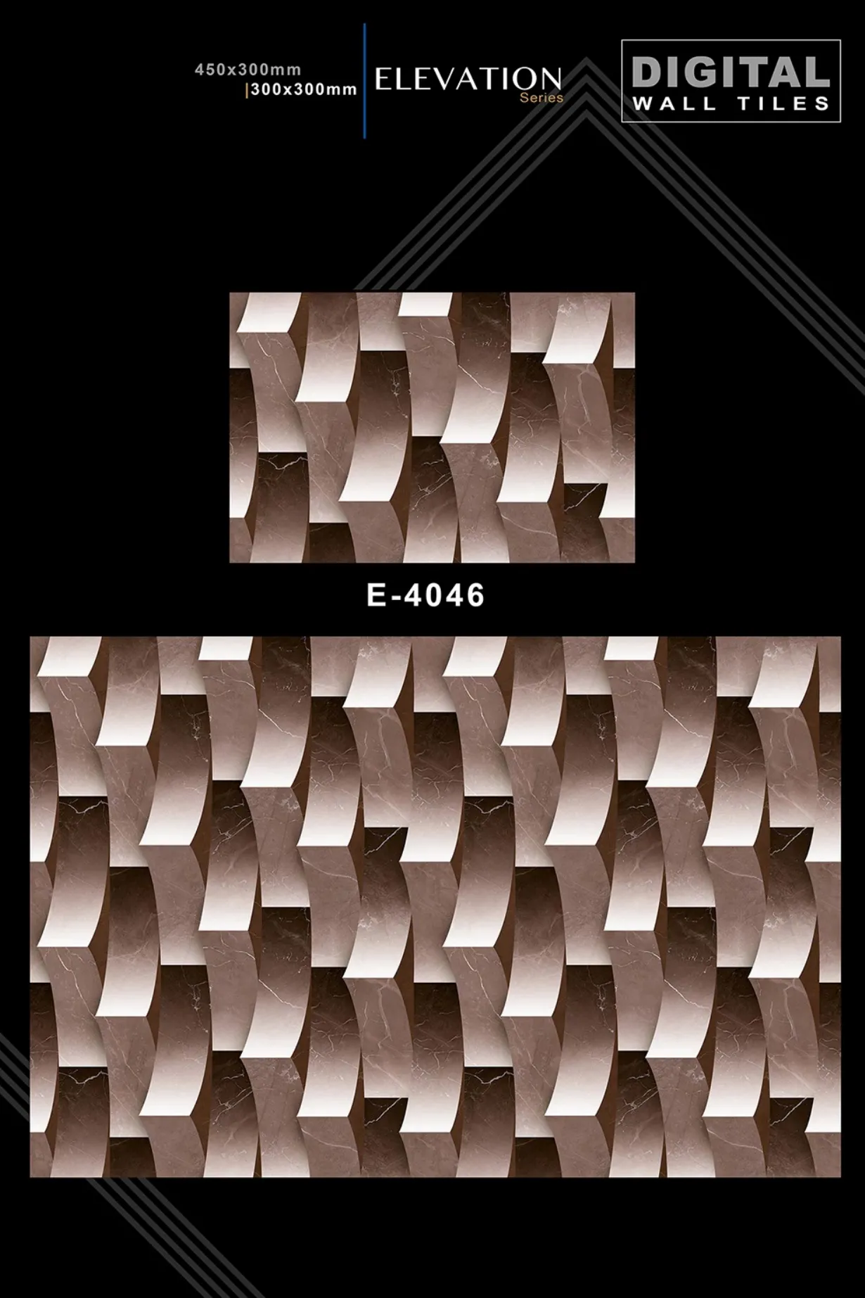 12 X 18 New Elevation E 4045 To E 9062 - Design 1 - 300x450mm Elevation