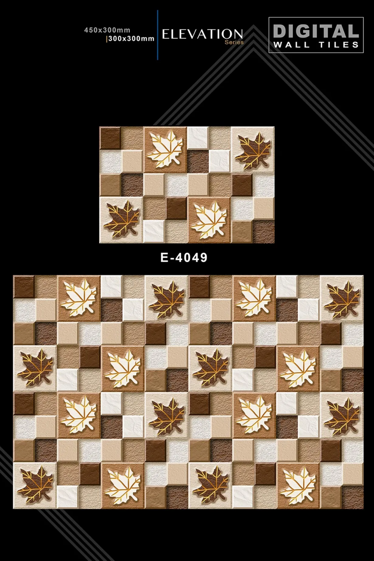 12 X 18 New Elevation E 4045 To E 9062 - Design 4 - 300x450mm Elevation