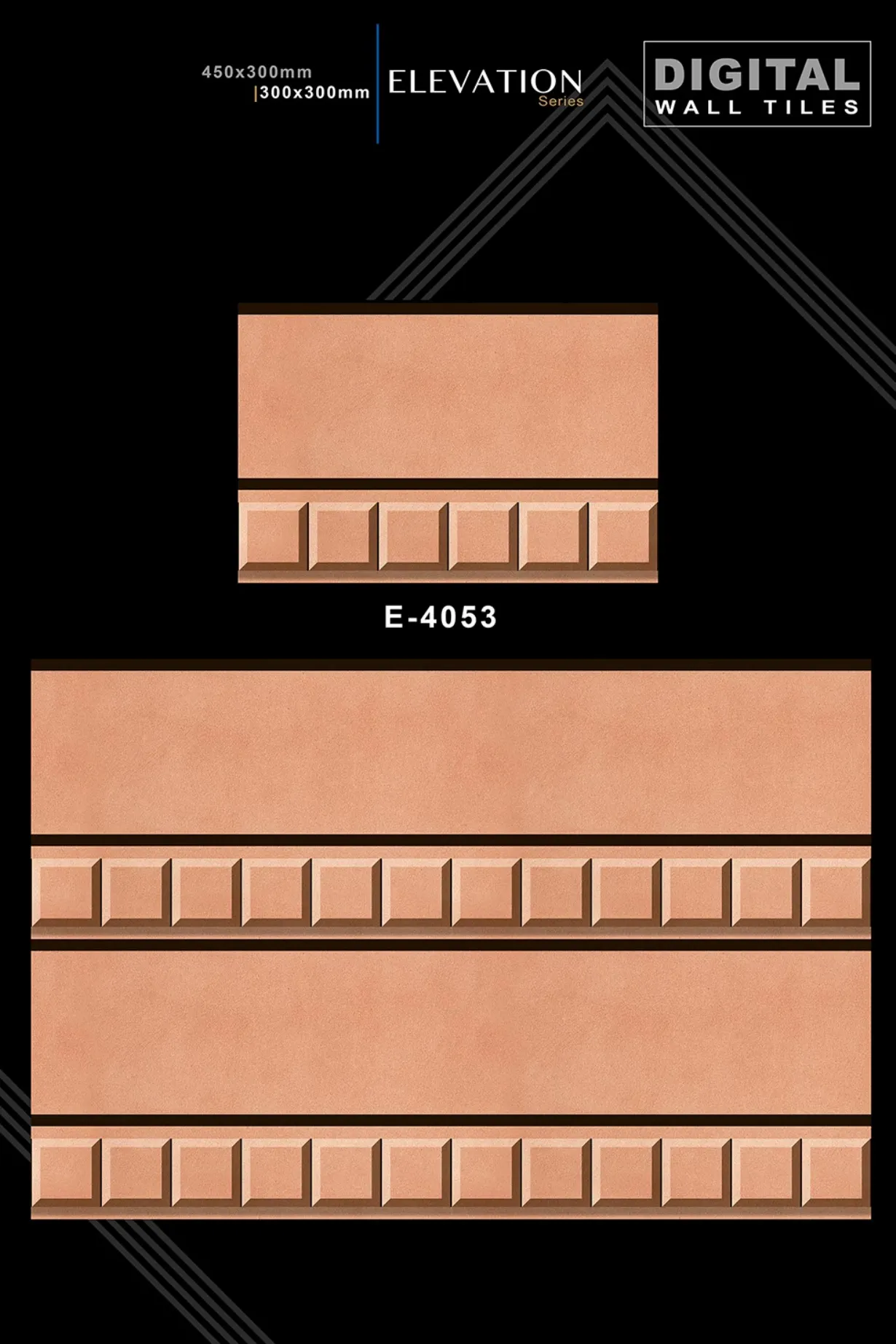 12 X 18 New Elevation E 4045 To E 9062 - Design 8 - 300x450mm Elevation