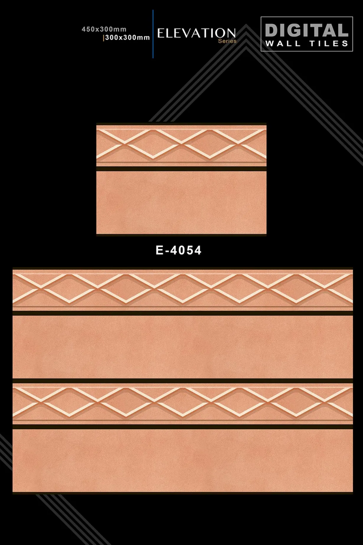 12 X 18 New Elevation E 4045 To E 9062 - Design 9 - 300x450mm Elevation