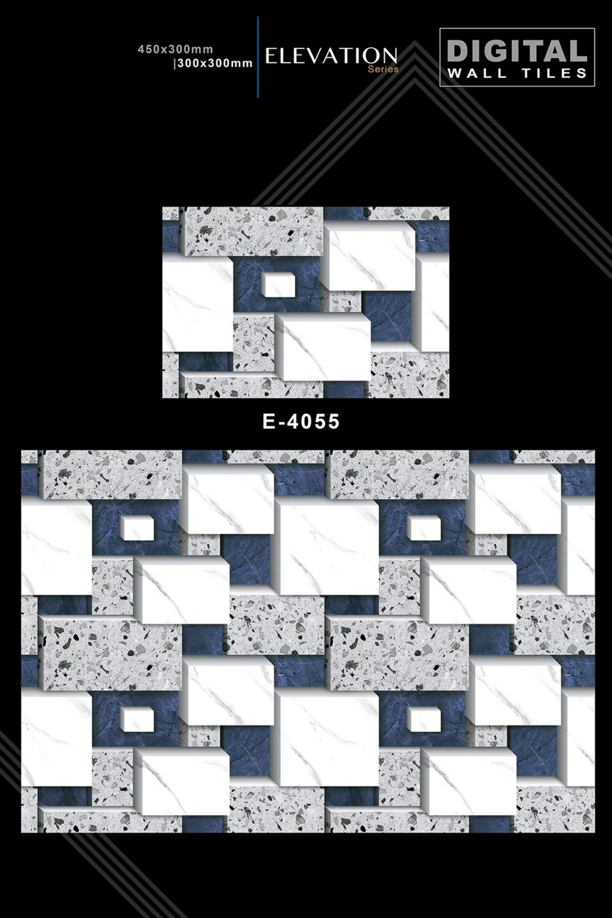 12 X 18 New Elevation E 4045 To E 9062 - Design 10 - 300x450mm Elevation