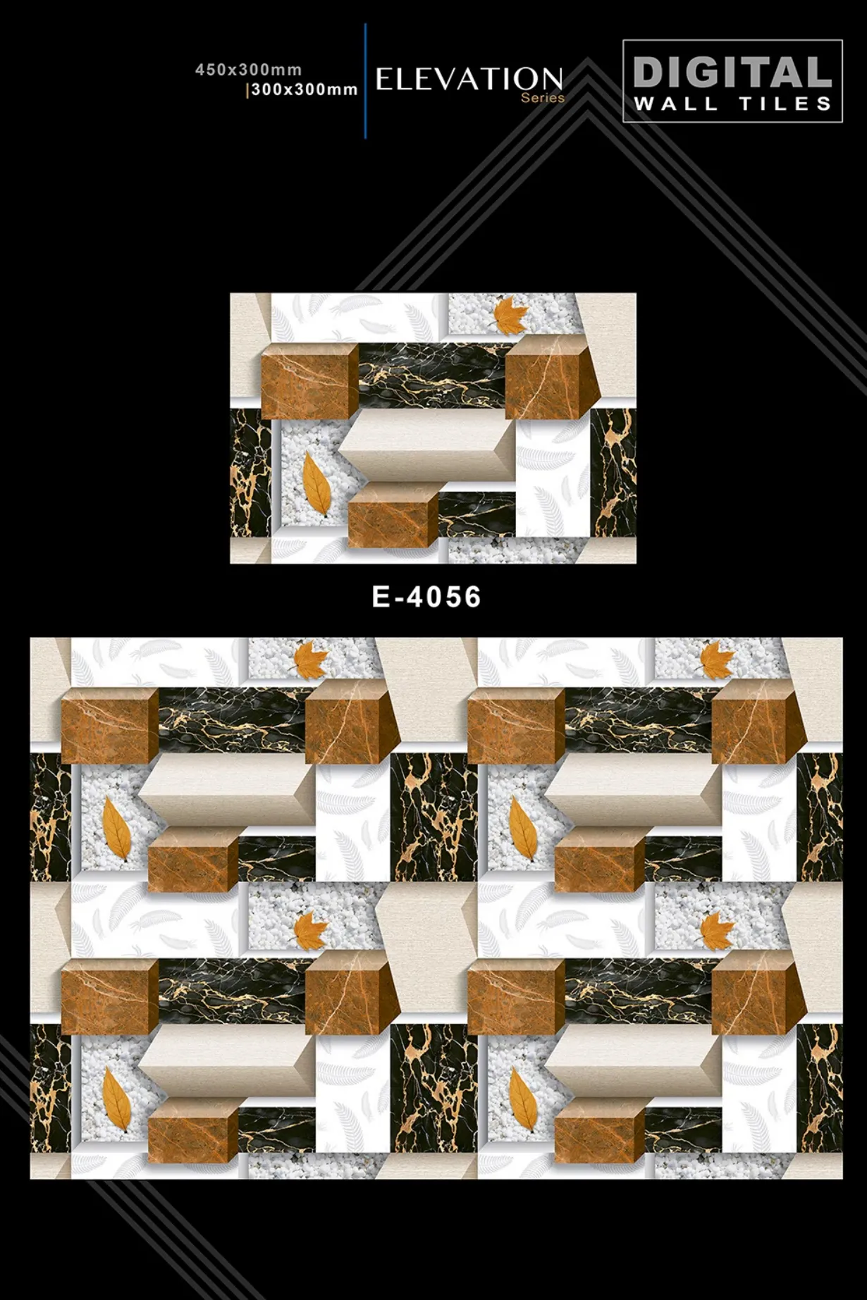 12 X 18 New Elevation E 4045 To E 9062 - Design 11 - 300x450mm Elevation