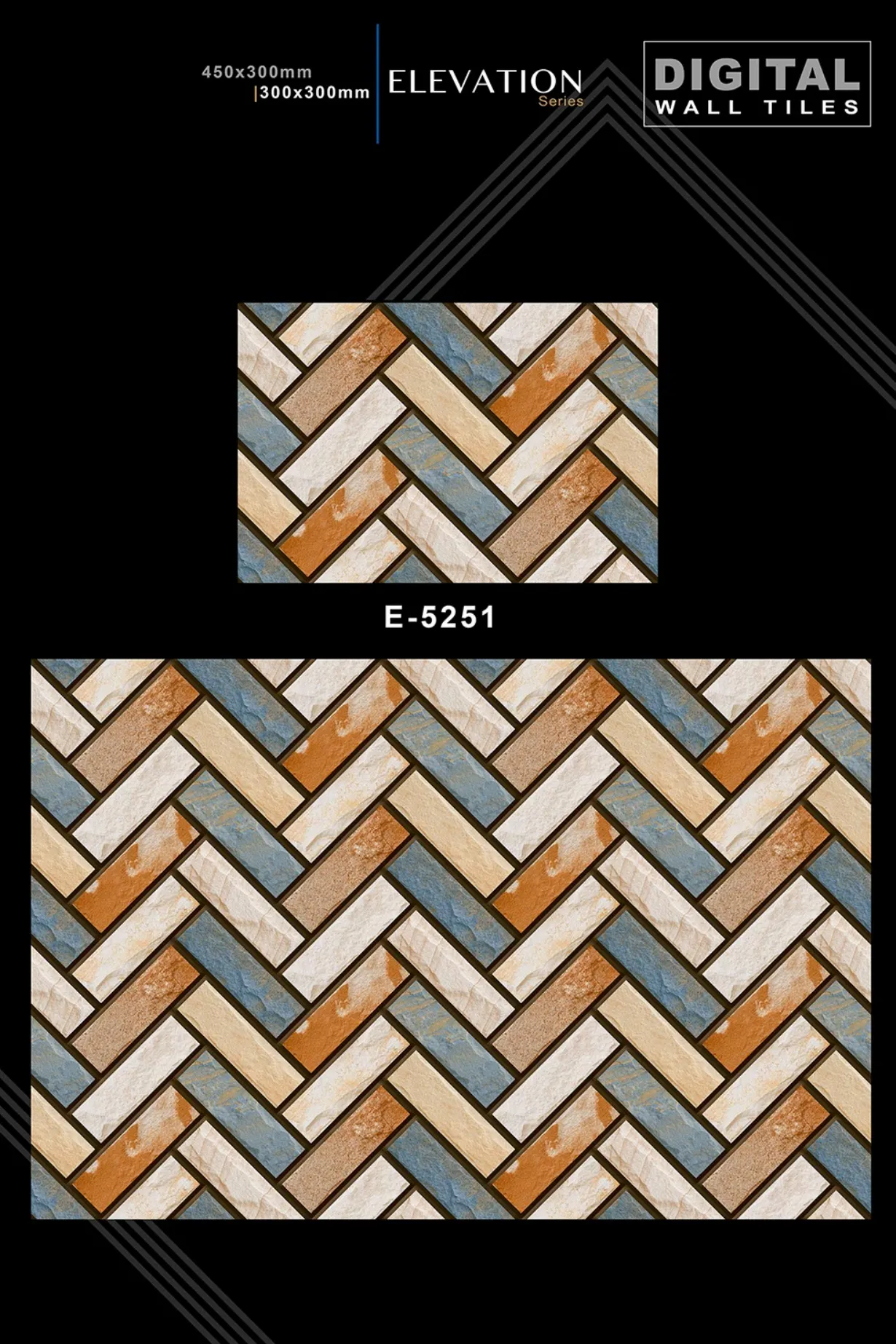 12 X 18 New Elevation E 4045 To E 9062 - Design 14 - 300x450mm Elevation