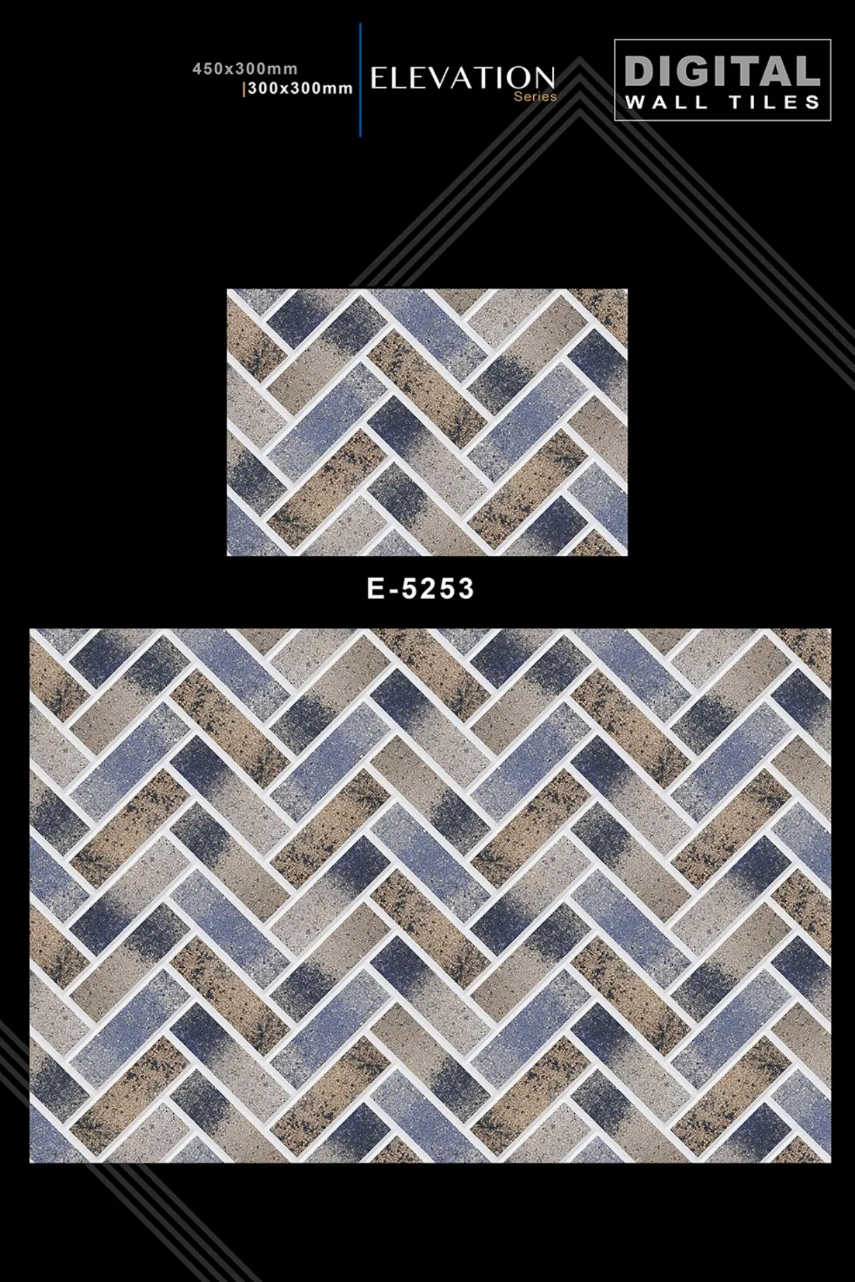 12 X 18 New Elevation E 4045 To E 9062 - Design 16 - 300x450mm Elevation