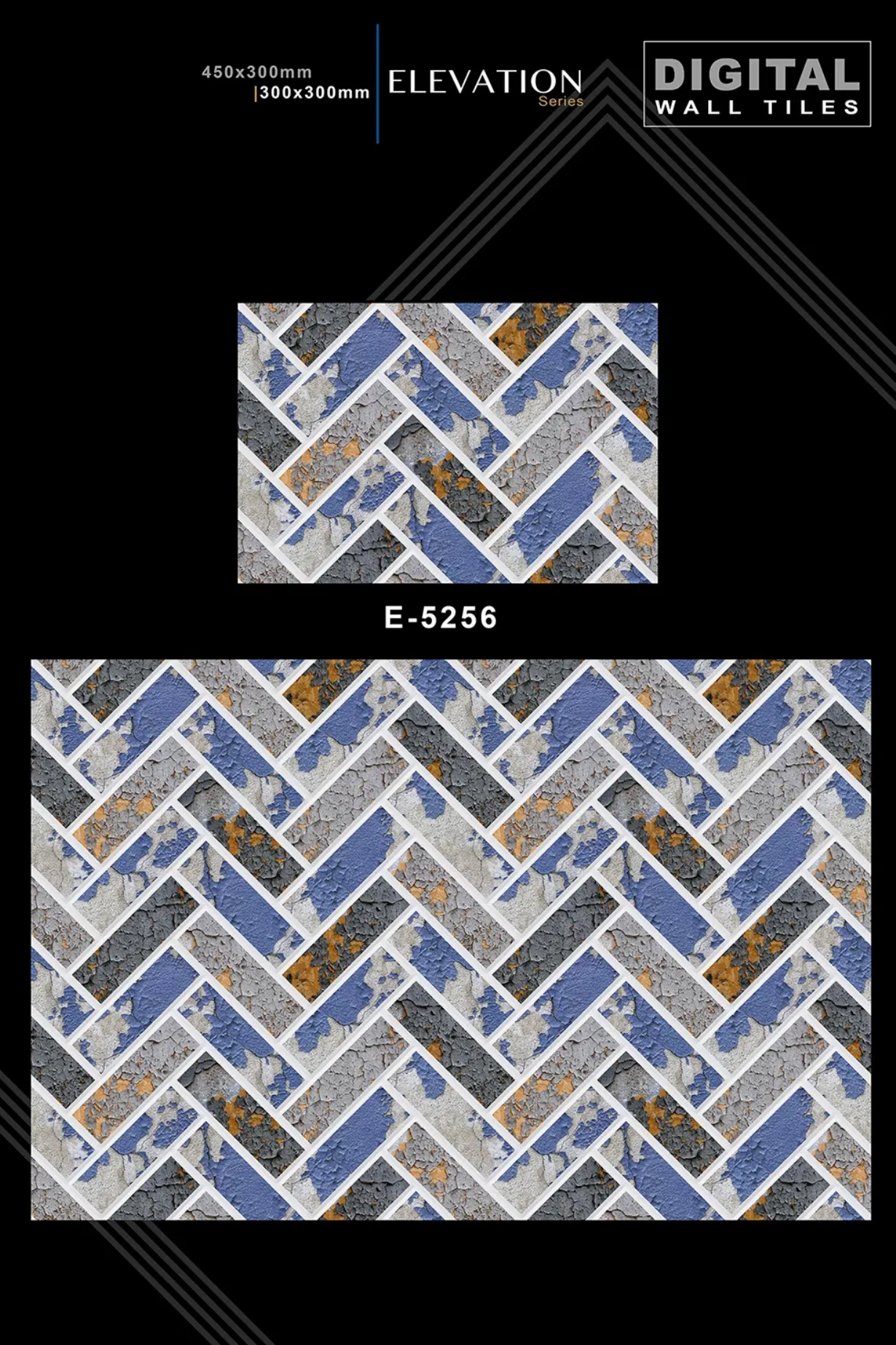 12 X 18 New Elevation E 4045 To E 9062 - Design 19 - 300x450mm Elevation