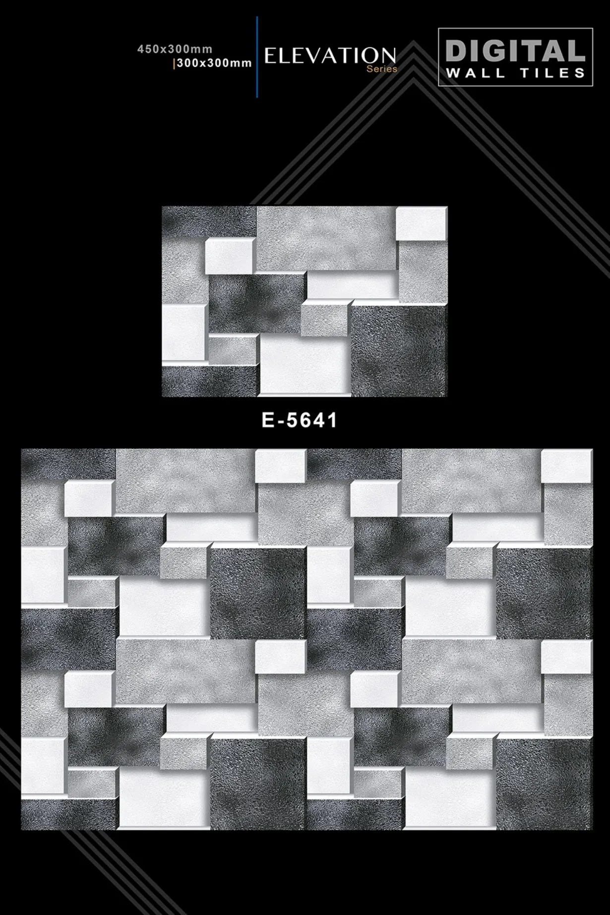 12 X 18 New Elevation E 4045 To E 9062 - Design 22 - 300x450mm Elevation