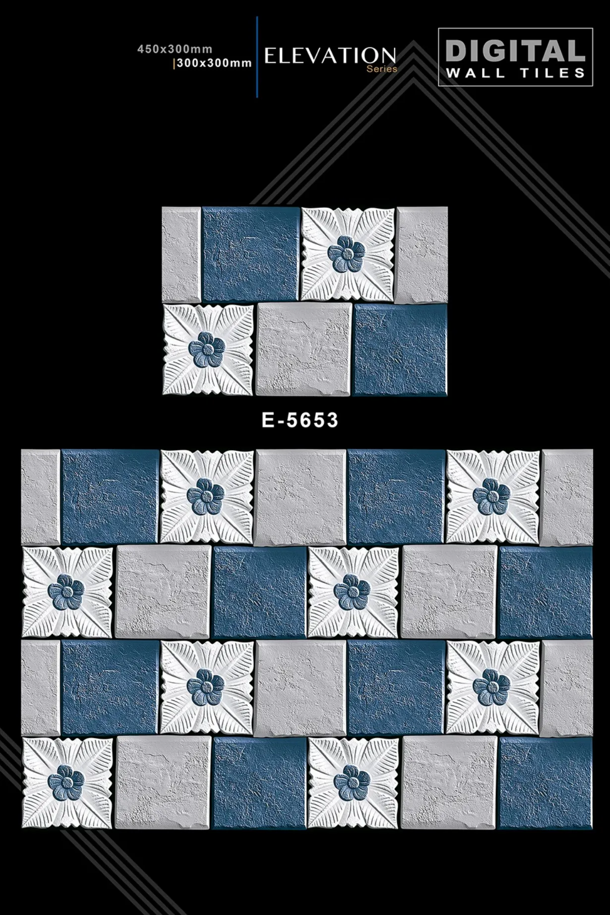12 X 18 New Elevation E 4045 To E 9062 - Design 26 - 300x450mm Elevation