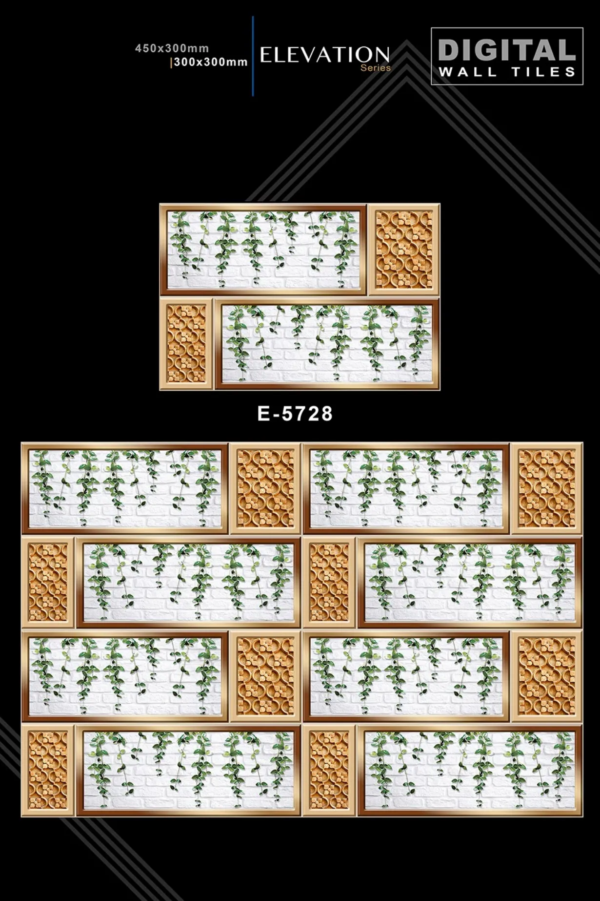 12 X 18 New Elevation E 4045 To E 9062 - Design 32 - 300x450mm Elevation