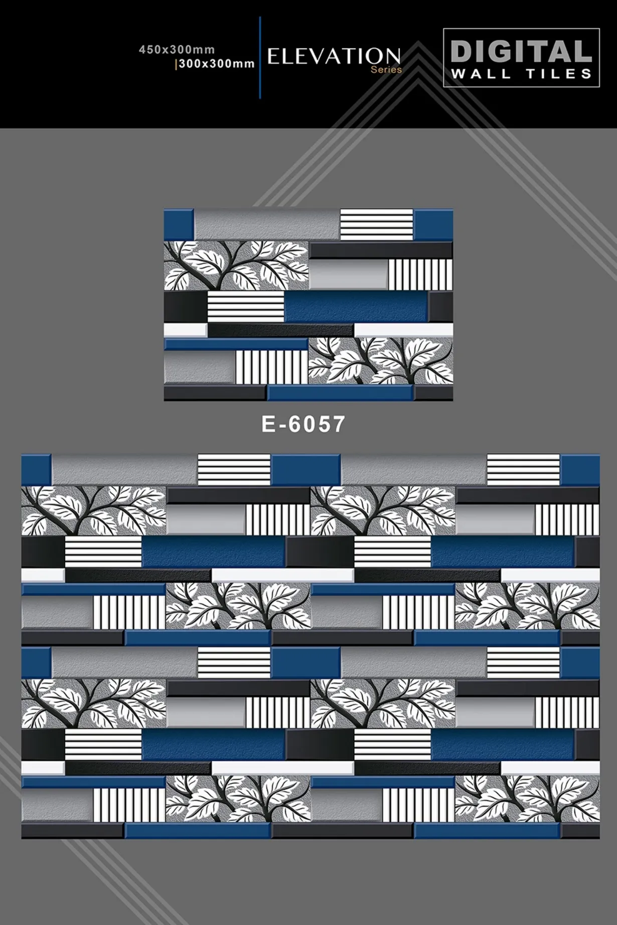 12 X 18 New Elevation E 4045 To E 9062 - Design 33 - 300x450mm Elevation