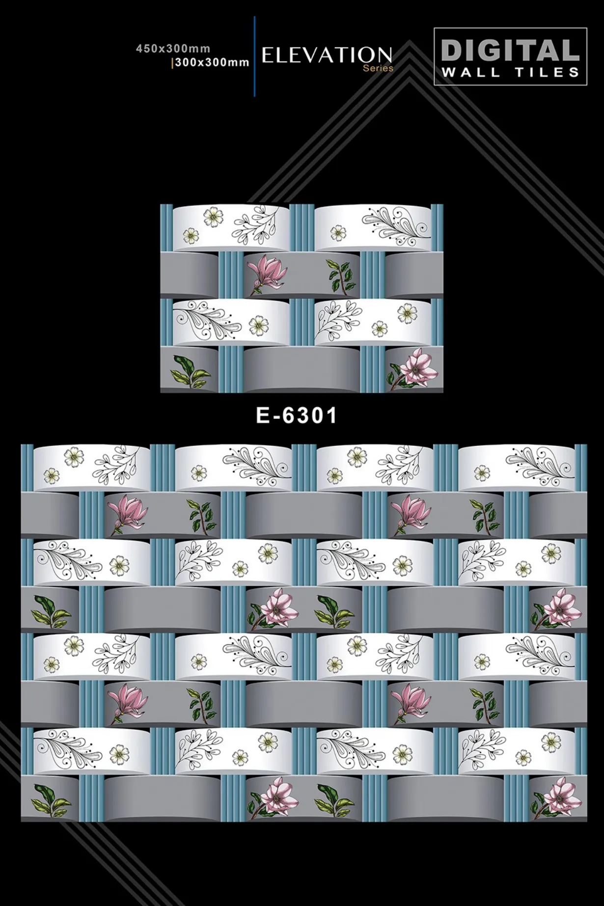 12 X 18 New Elevation E 4045 To E 9062 - Design 37 - 300x450mm Elevation