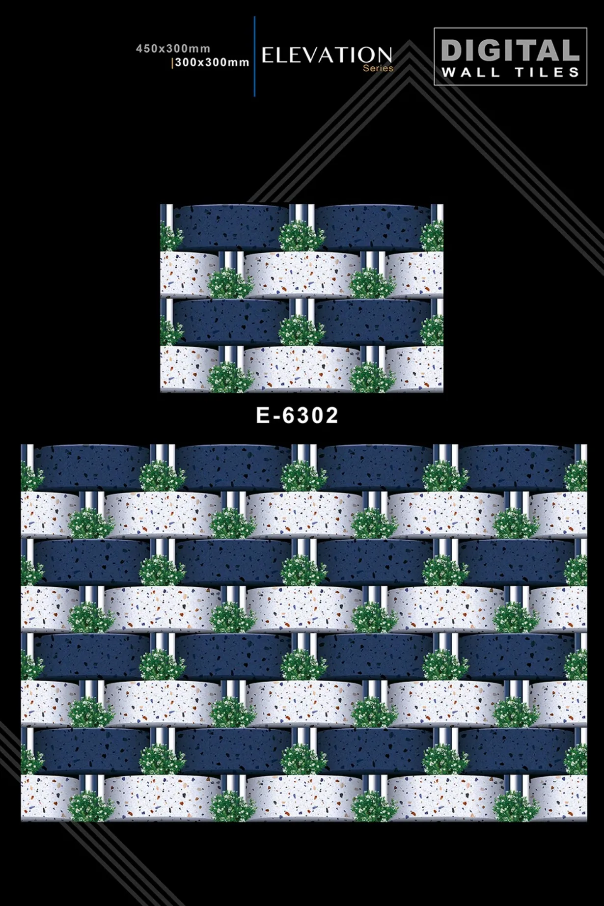 12 X 18 New Elevation E 4045 To E 9062 - Design 38 - 300x450mm Elevation