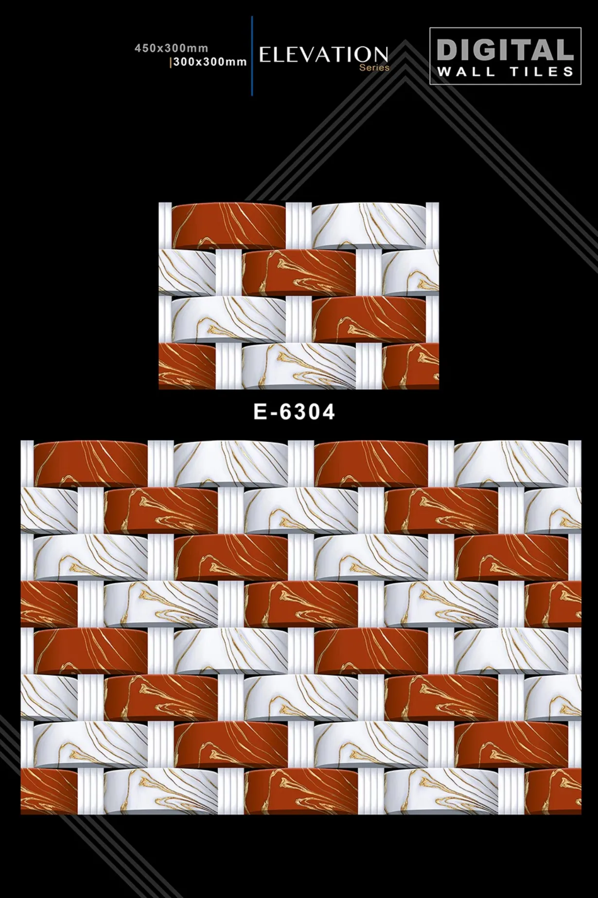 12 X 18 New Elevation E 4045 To E 9062 - Design 40 - 300x450mm Elevation