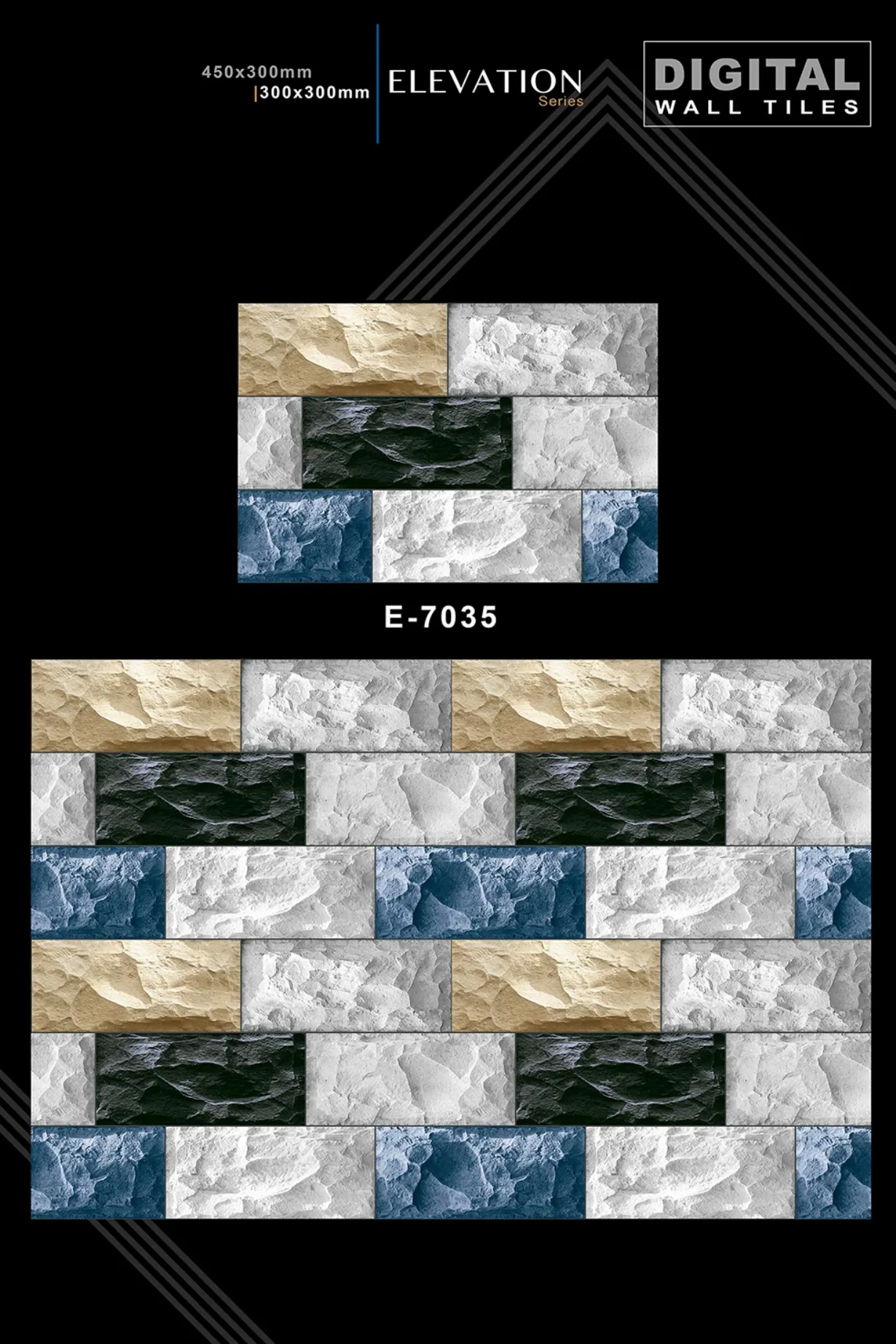 12 X 18 New Elevation E 4045 To E 9062 - Design 48 - 300x450mm Elevation