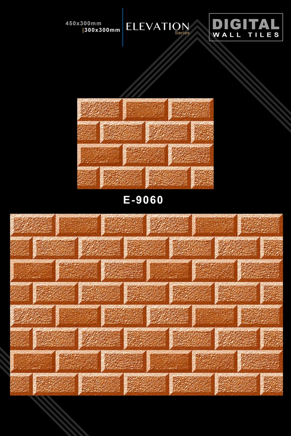 12 X 18 New Elevation E 4045 To E 9062 - Design 52 - 300x450mm Elevation